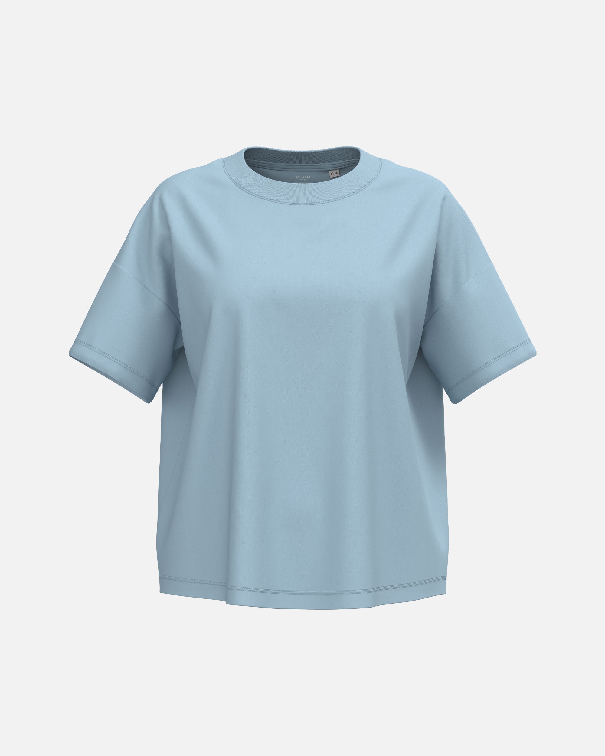 Klassisches Übergroßes Damen T-Shirt Aquamarine von VIVID
