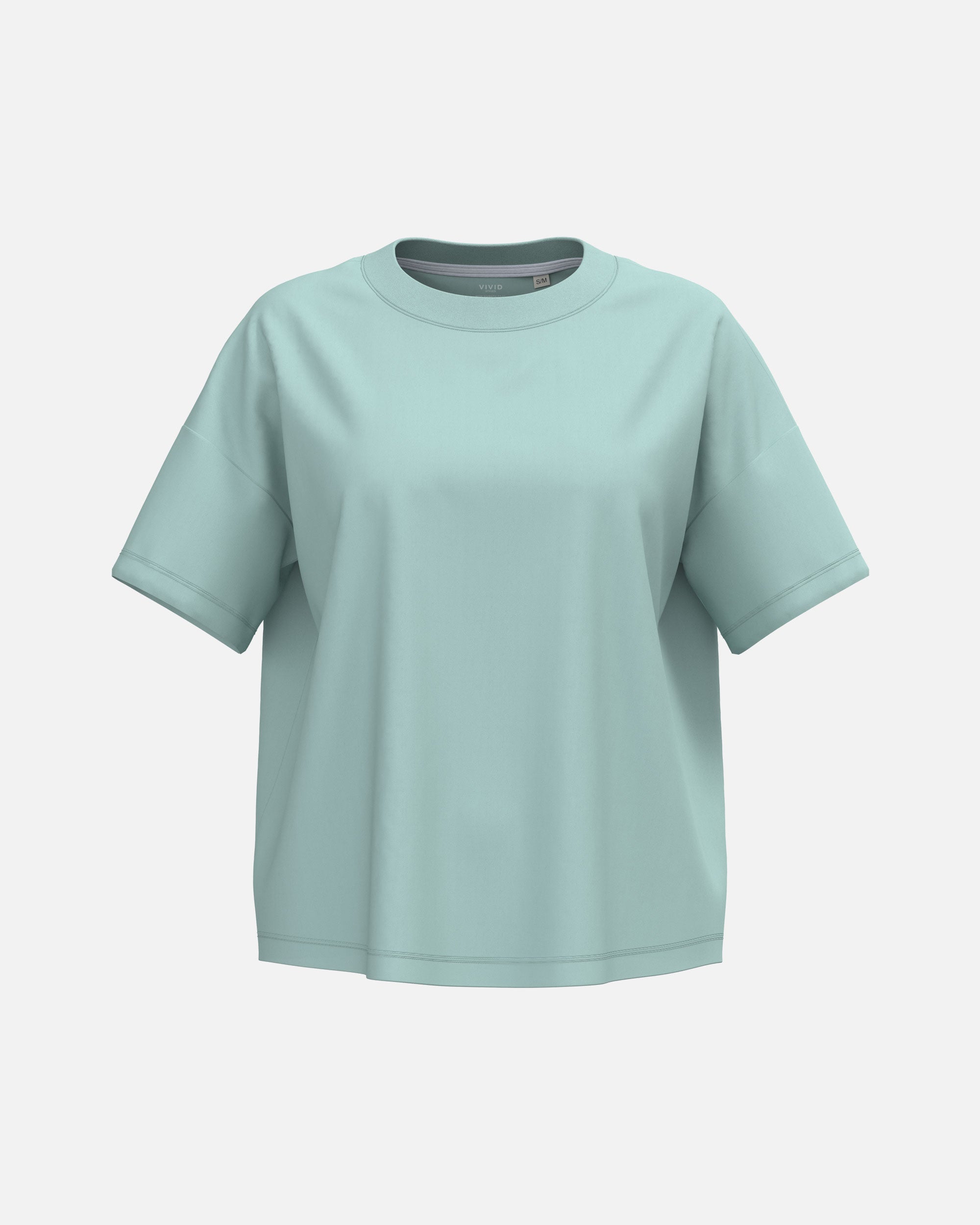Klassisches Übergroßes Damen T-Shirt Jade Green von VIVID