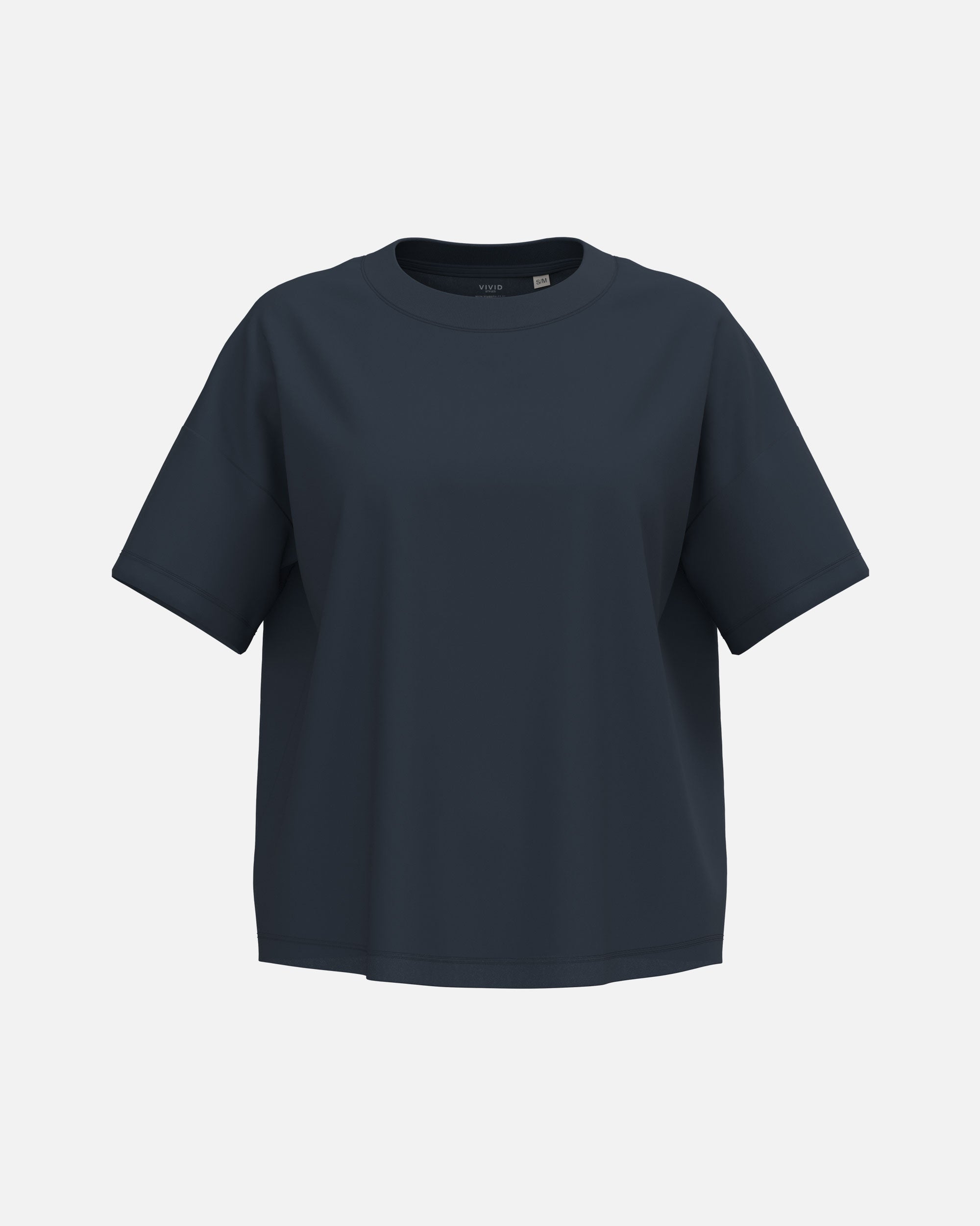 Klassisches Übergroßes Damen T-Shirt Navy Blue von VIVID