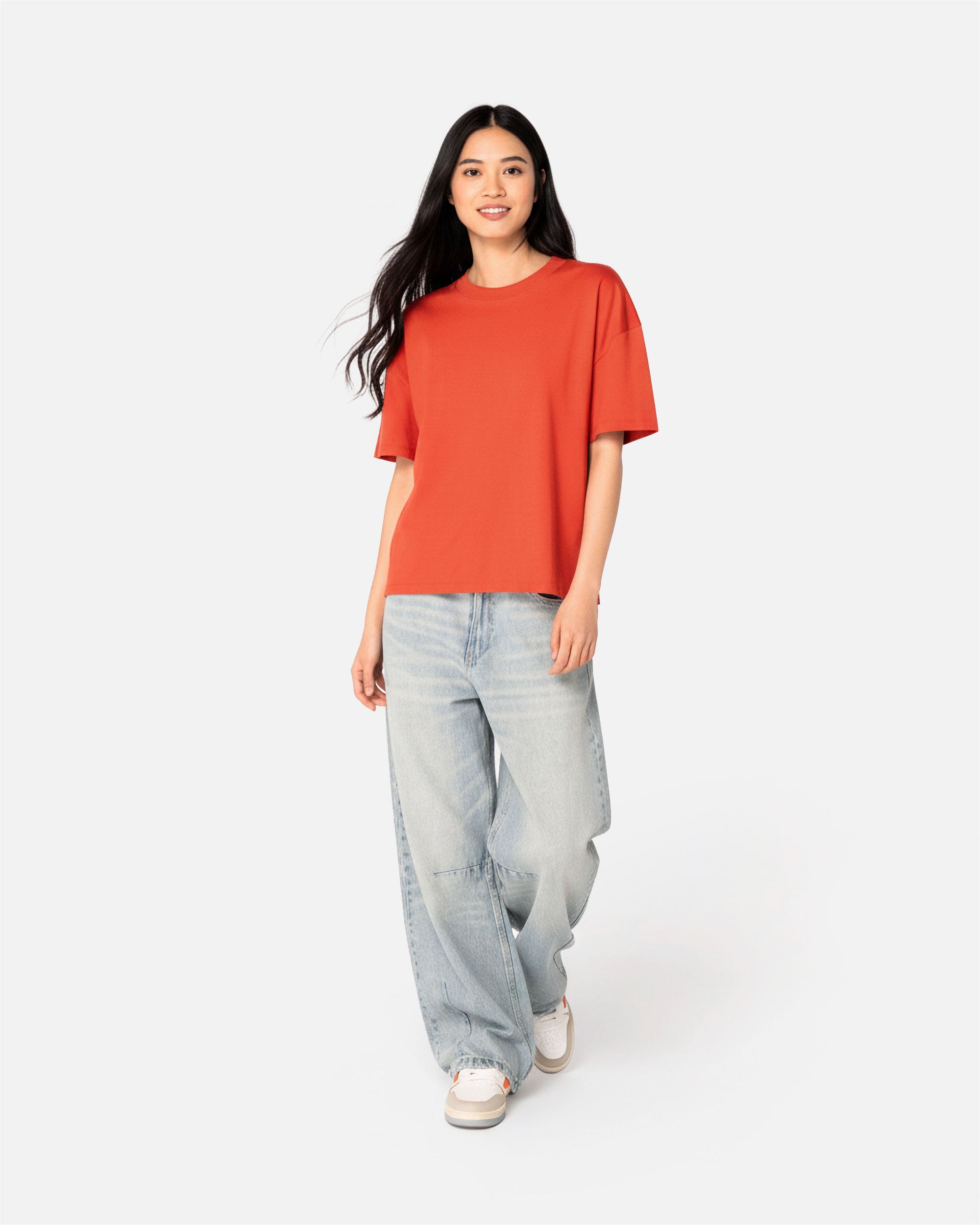 Klassisches Übergroßes Damen T-Shirt