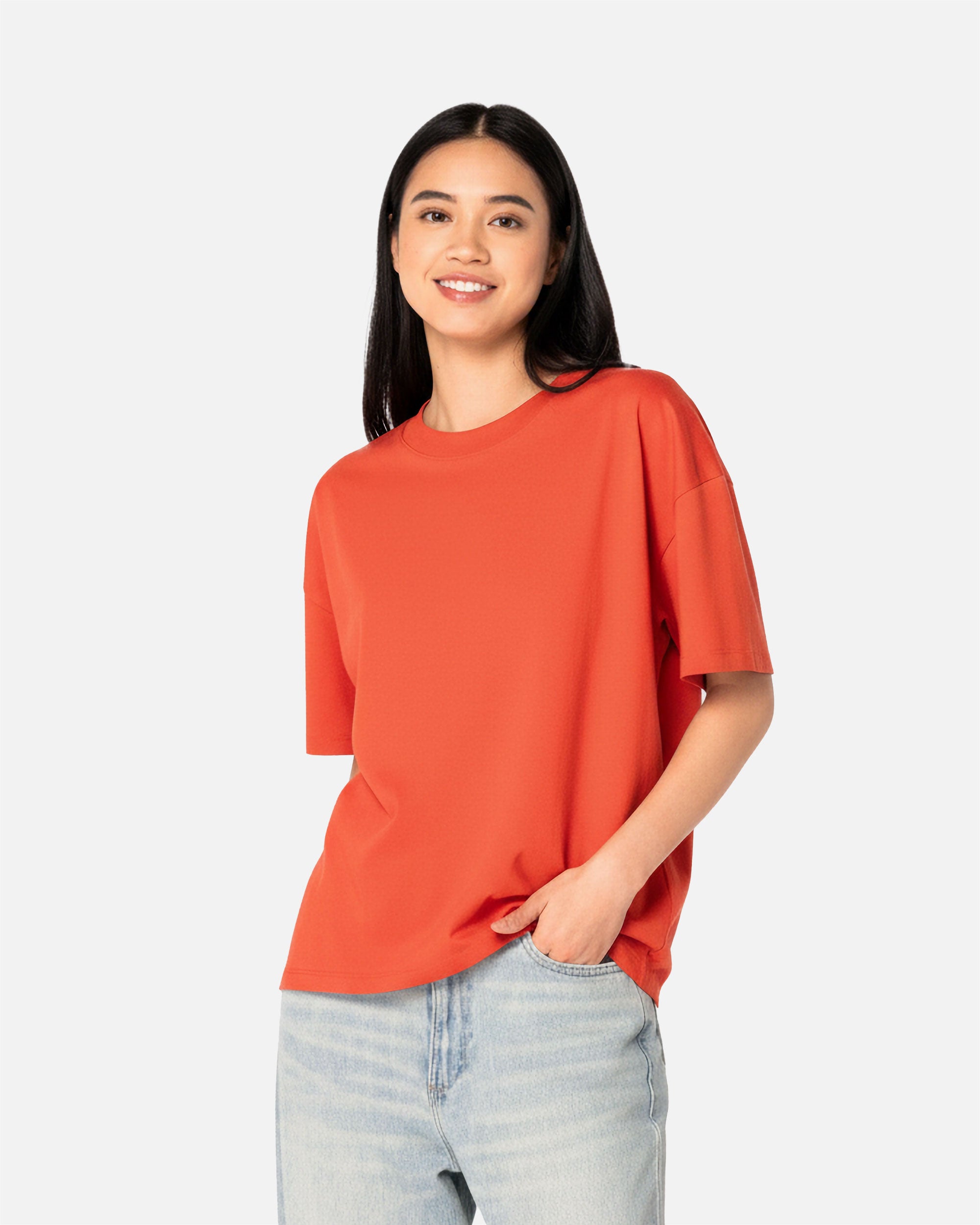 Klassisches Übergroßes Damen T-Shirt