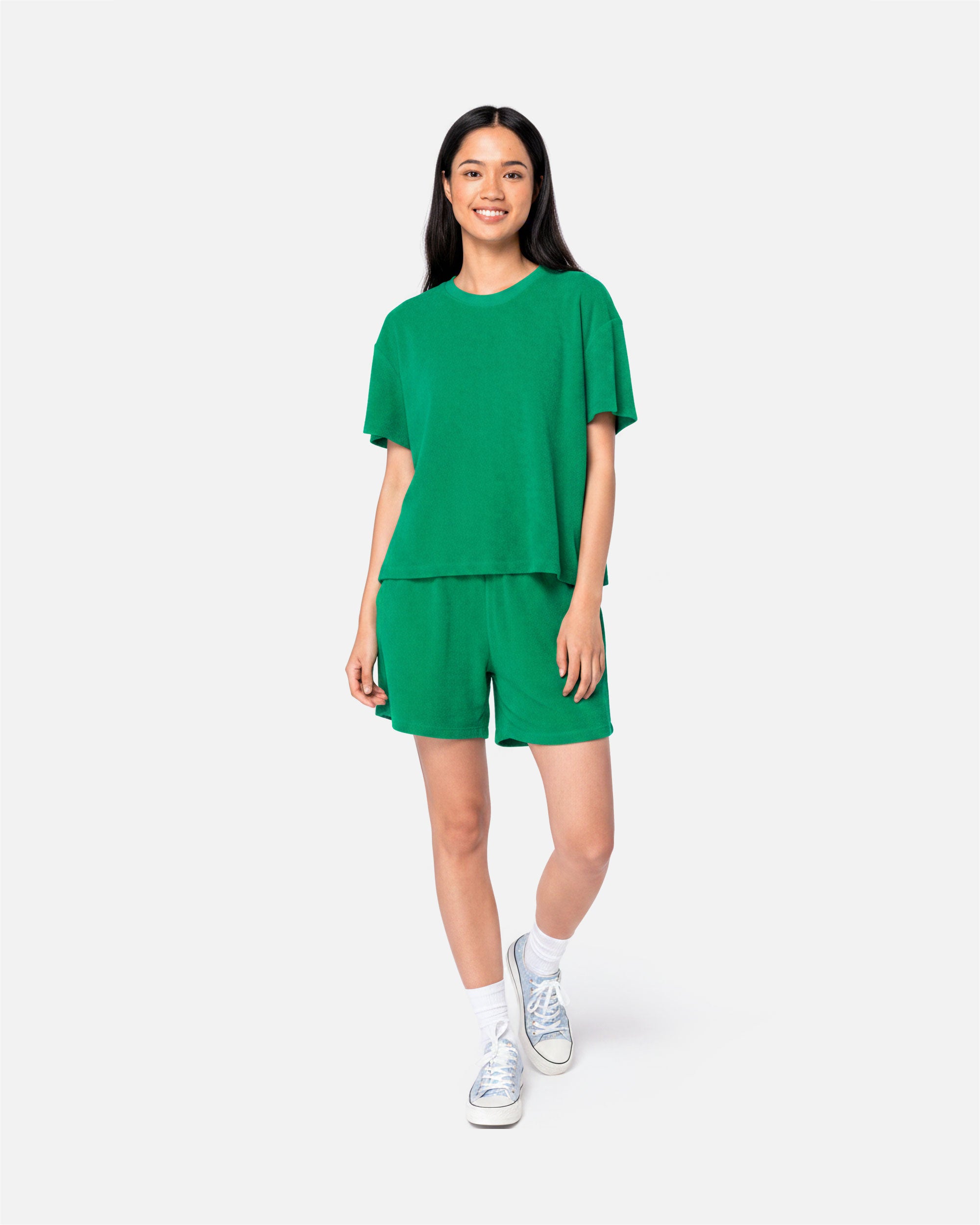 Übergroßes Damen Frottee T-Shirt