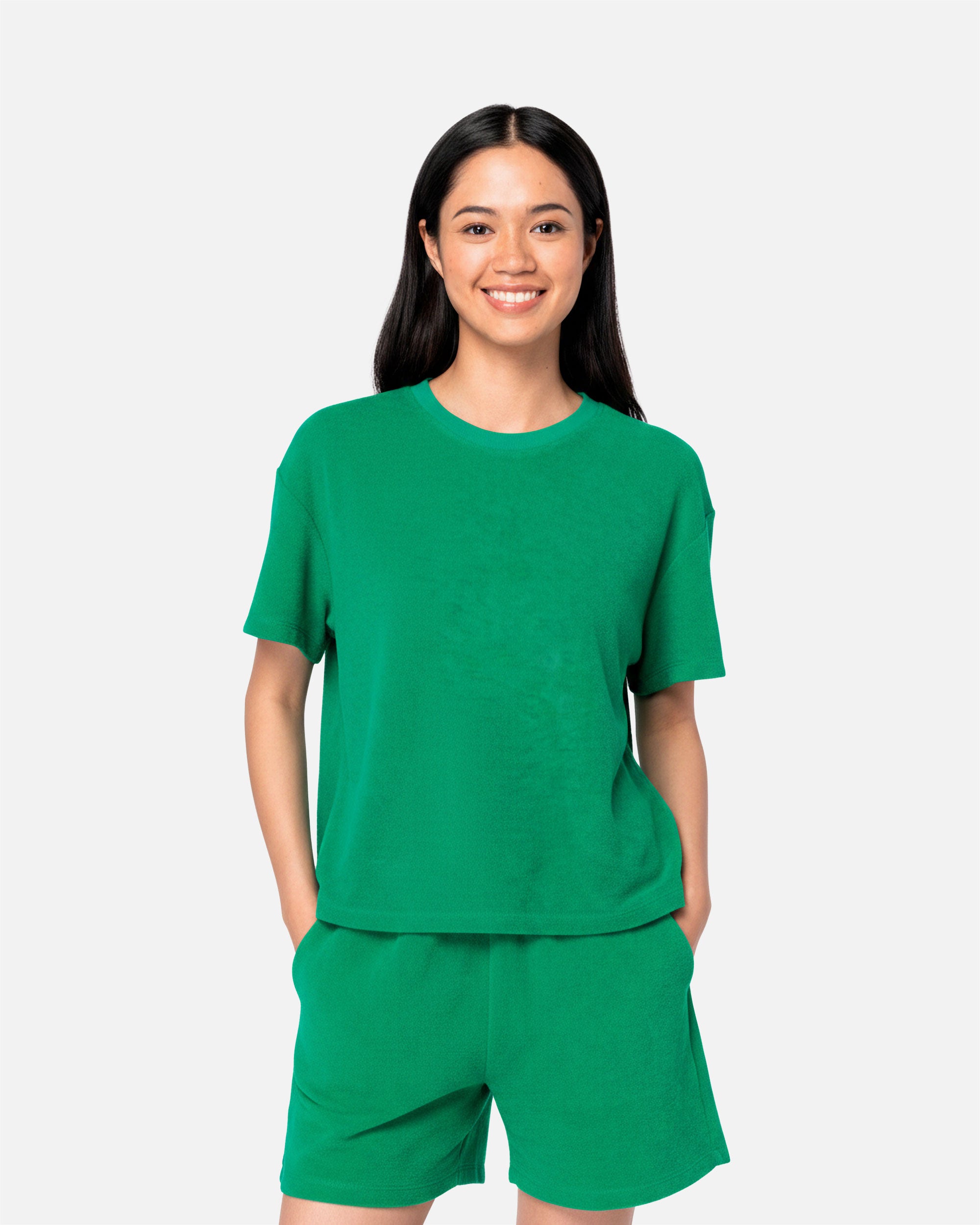 Übergroßes Damen Frottee T-Shirt