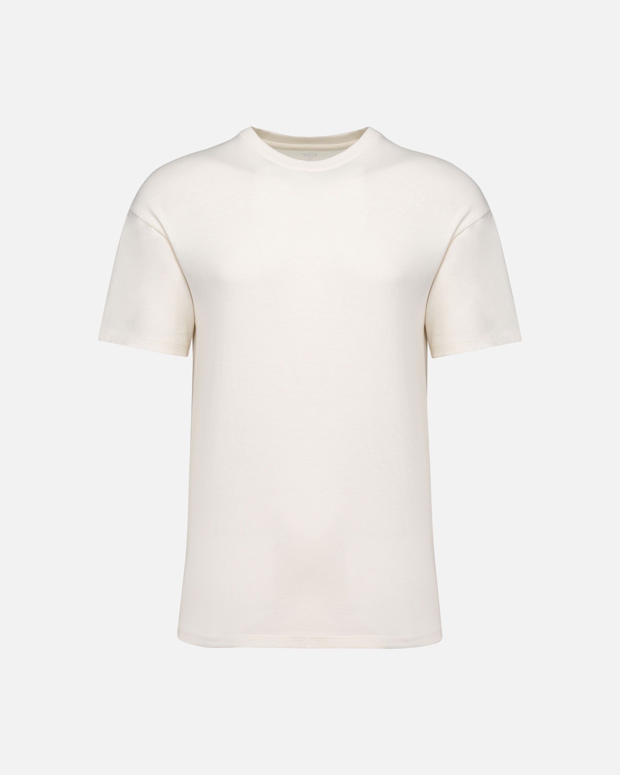 Unisex T-Shirt mit hängenden Schultern Ivory von VIVID