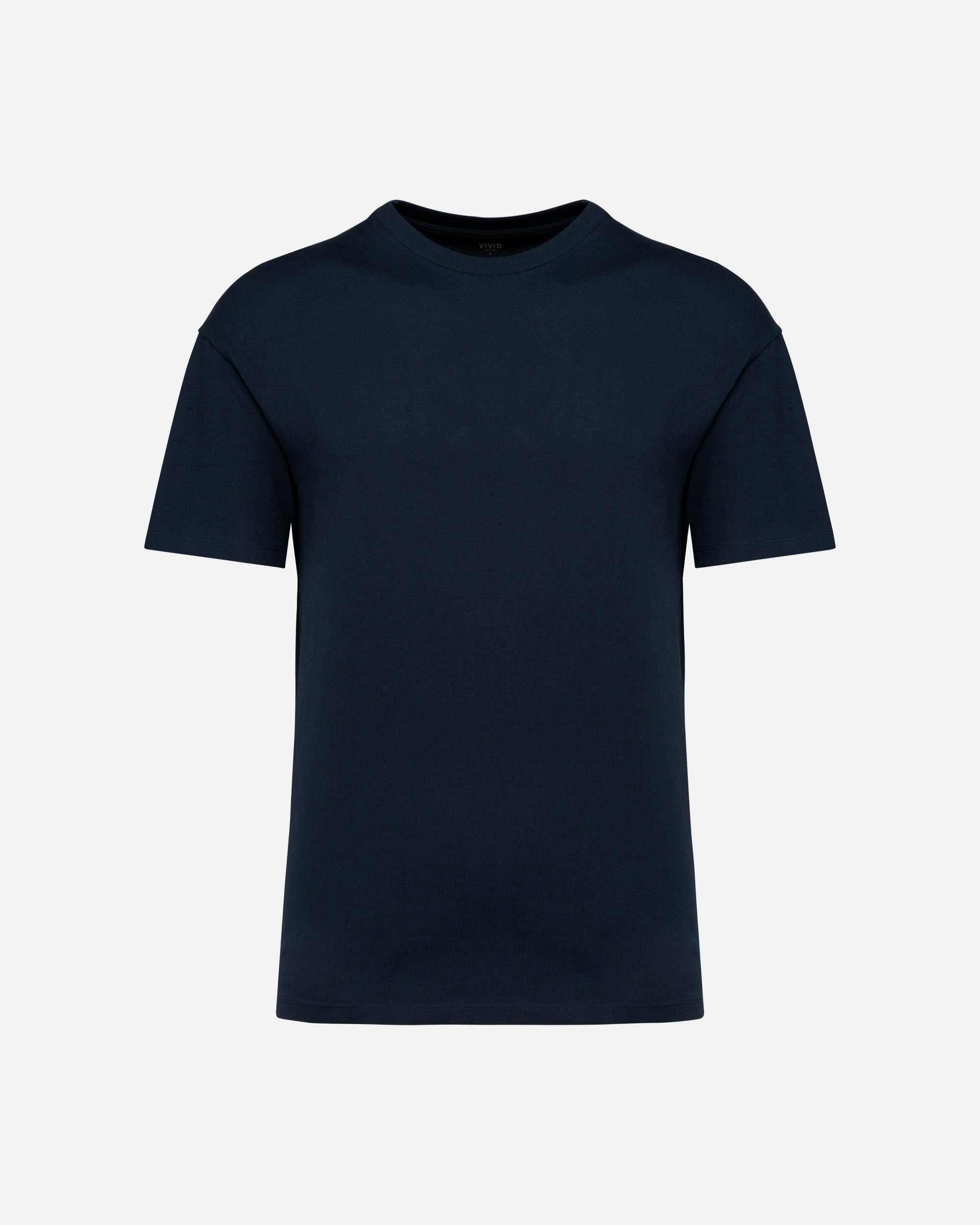 Unisex T-Shirt mit hängenden Schultern Navy Blue von VIVID