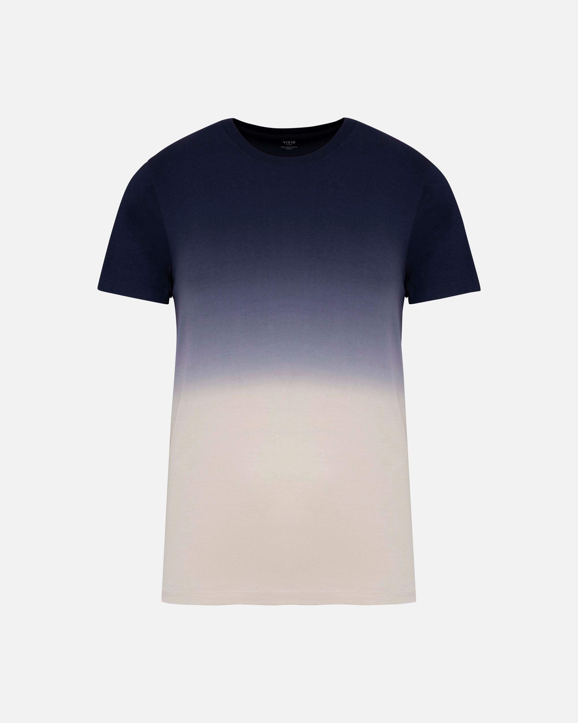 Unisex Dip Dye T-Shirt Dip Dye Navy Blue von VIVID