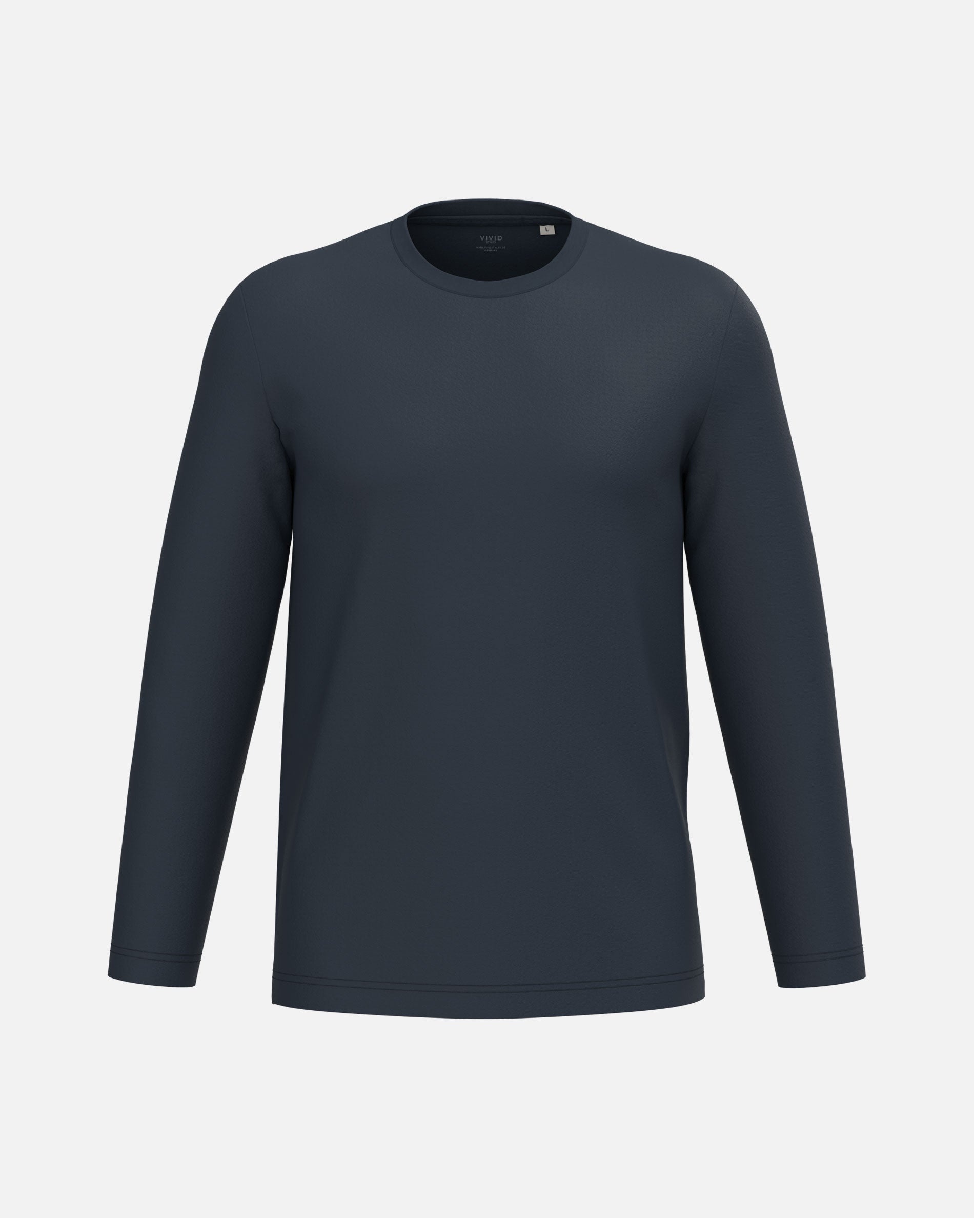 Leichtes Unisex Langarmshirt Navy Blue von VIVID