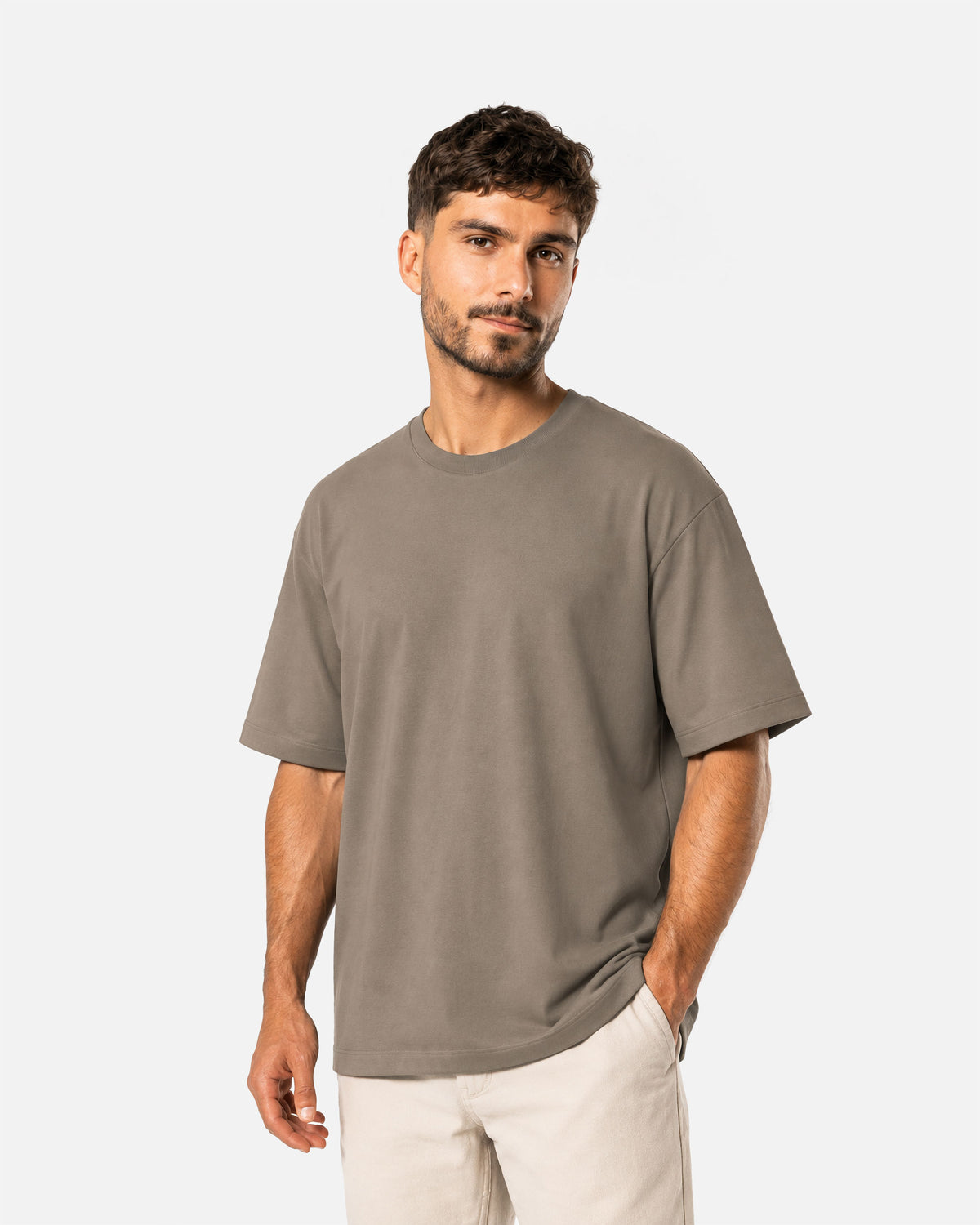 Klassisches Übergoßes Herren T-Shirt Driftwood von VIVID
