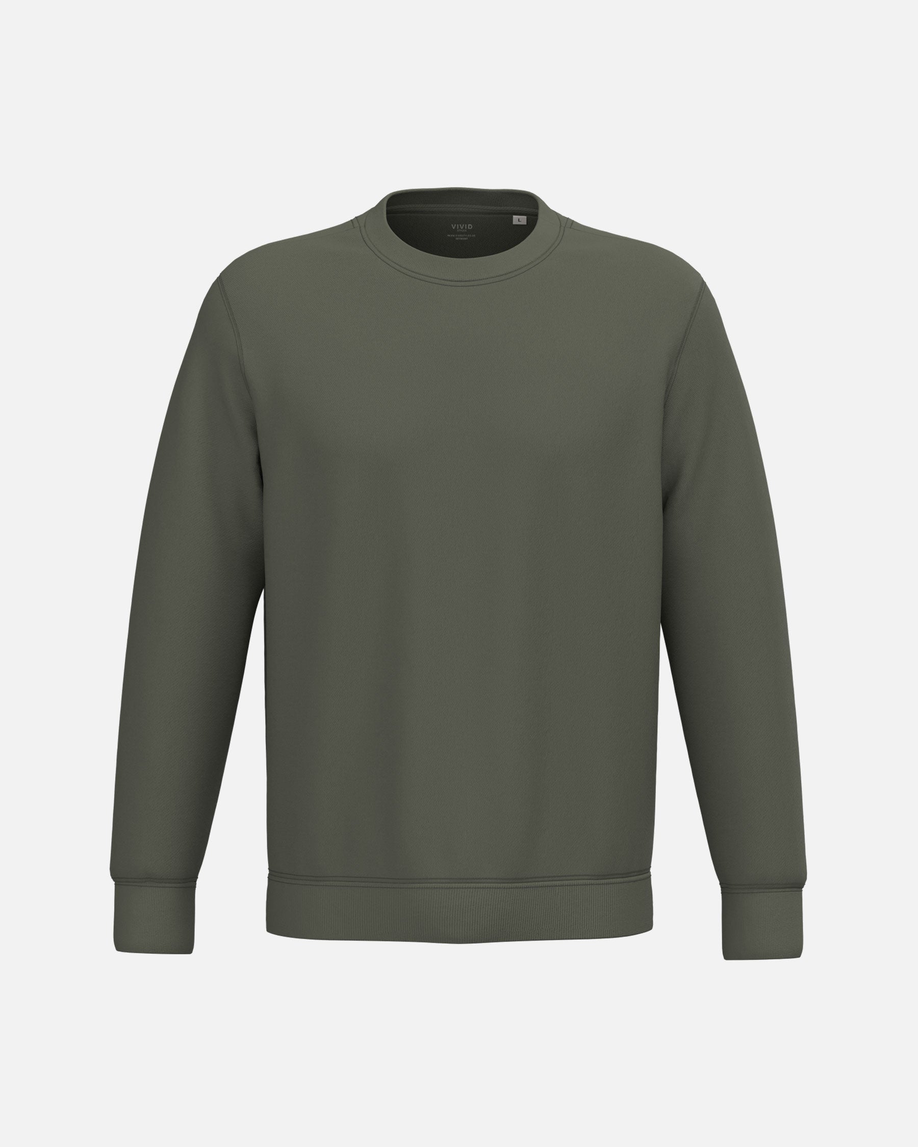 Schweres Unisex Sweatshirt Khaki von VIVID