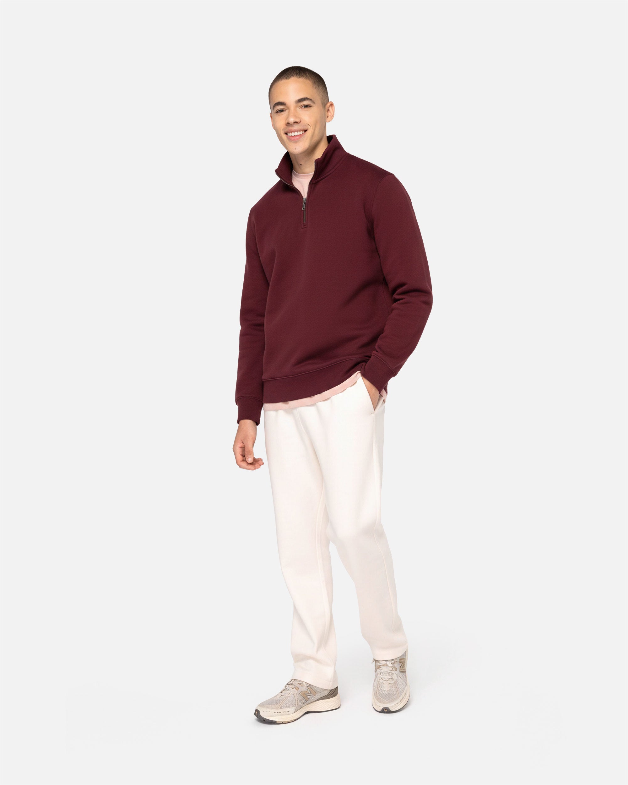 Schweres Herren 1/4 Zip Sweatshirt von VIVID