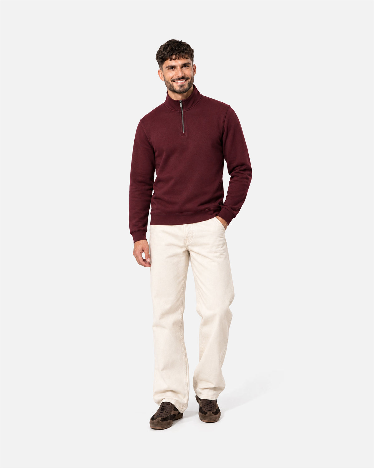 Schweres Herren 1/4 Zip Sweatshirt von VIVID