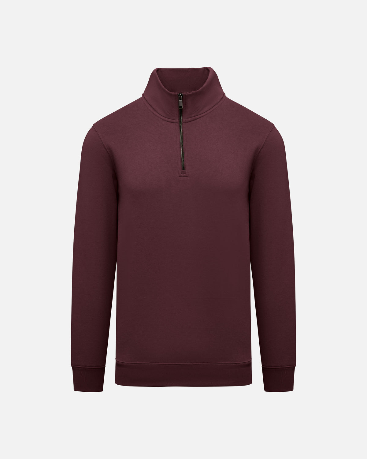 Schweres Herren 1/4 Zip Sweatshirt Burgundy von VIVID