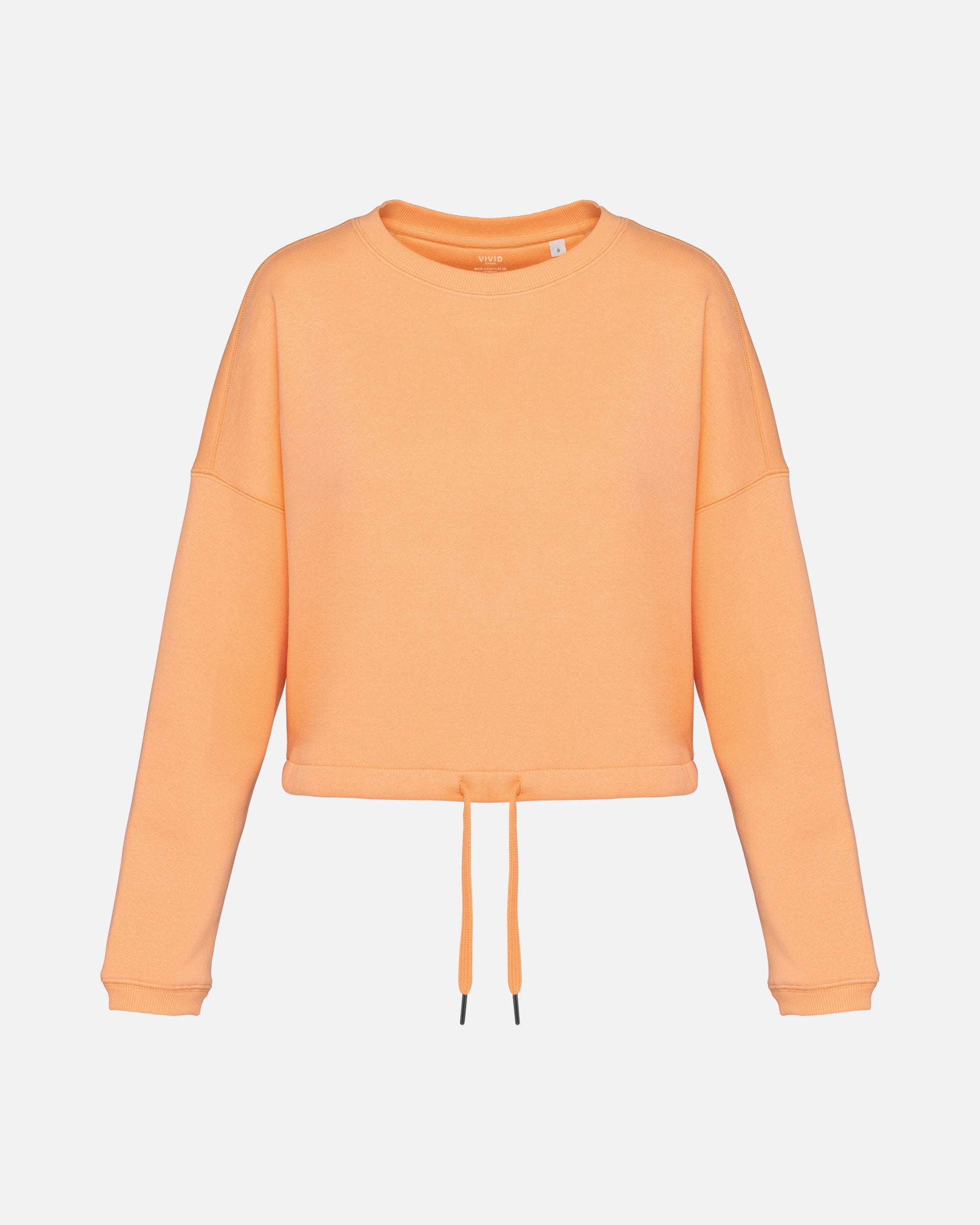 Verkürztes Übergroßes Damen Sweatshirt Apricot von VIVID