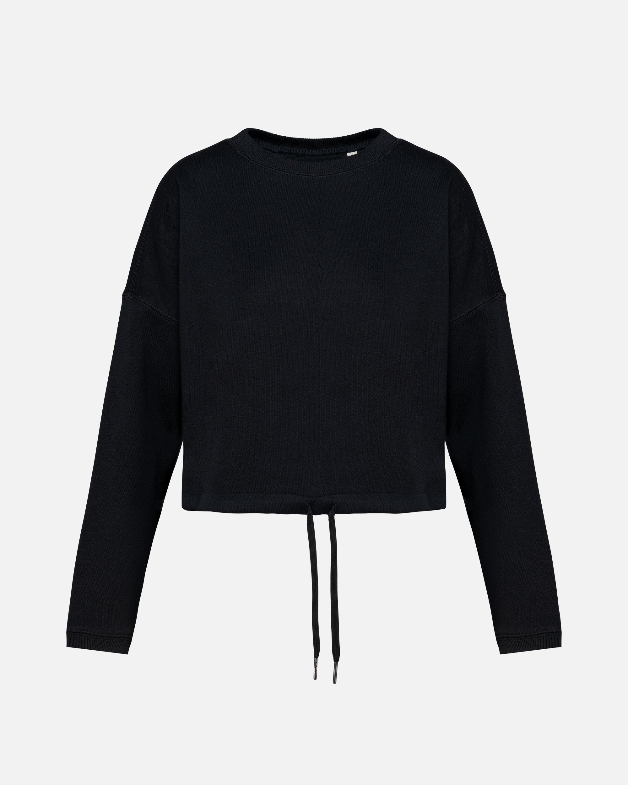 Verkürztes Übergroßes Damen Sweatshirt Black von VIVID