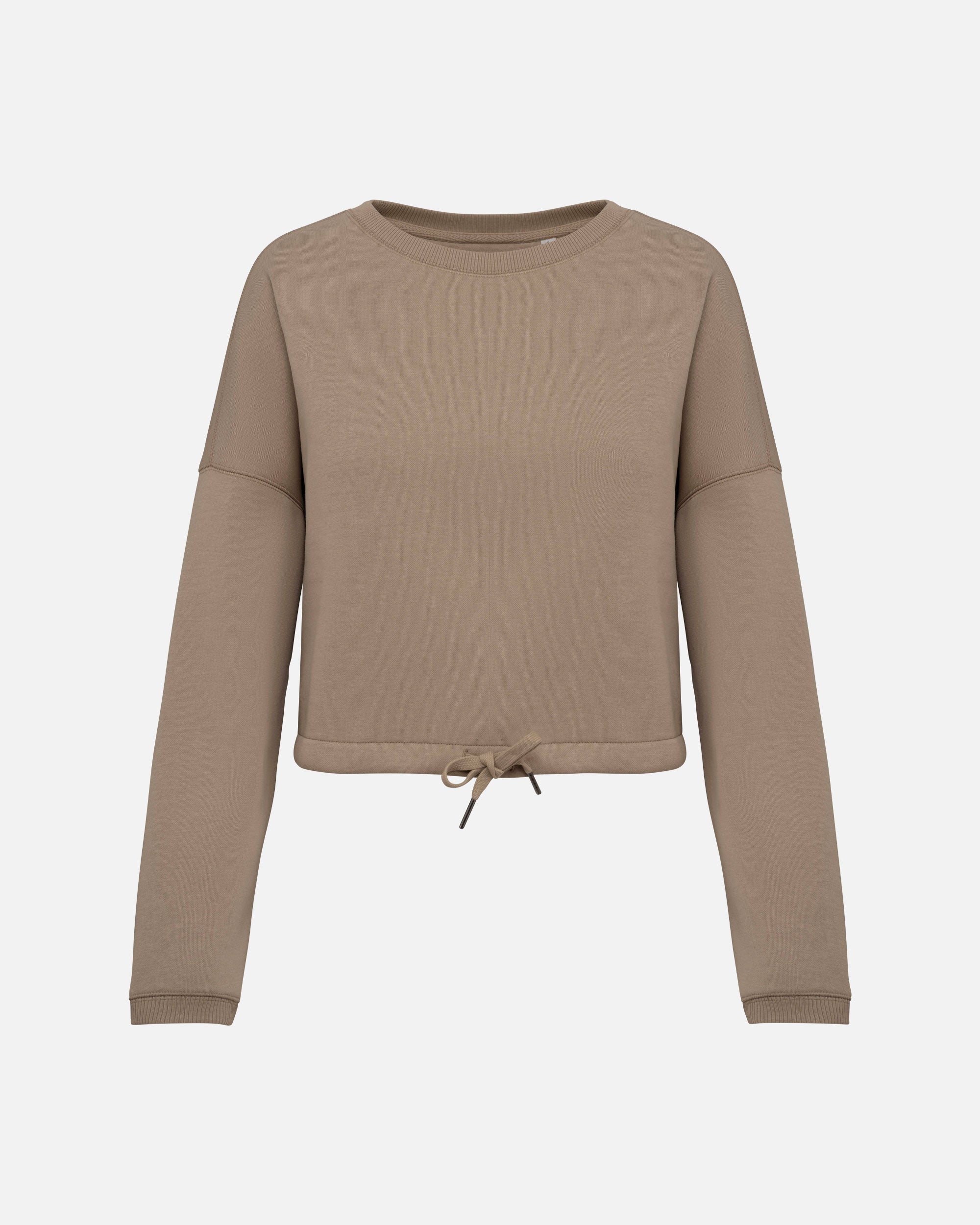 Verkürztes Übergroßes Damen Sweatshirt Desert Sand von VIVID