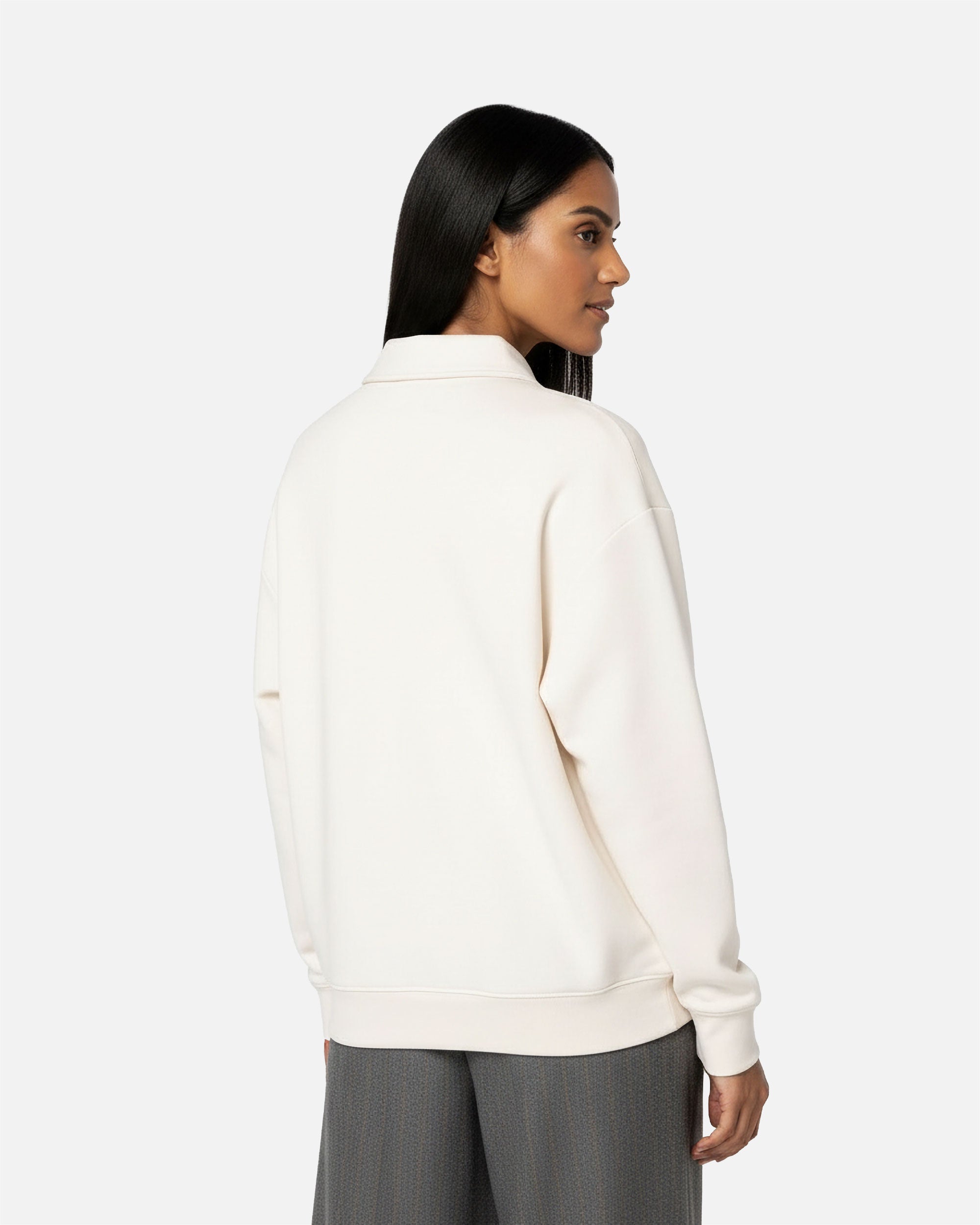 Unisex 1/4 Zip Sweatshirt mit Polokragen von VIVID
