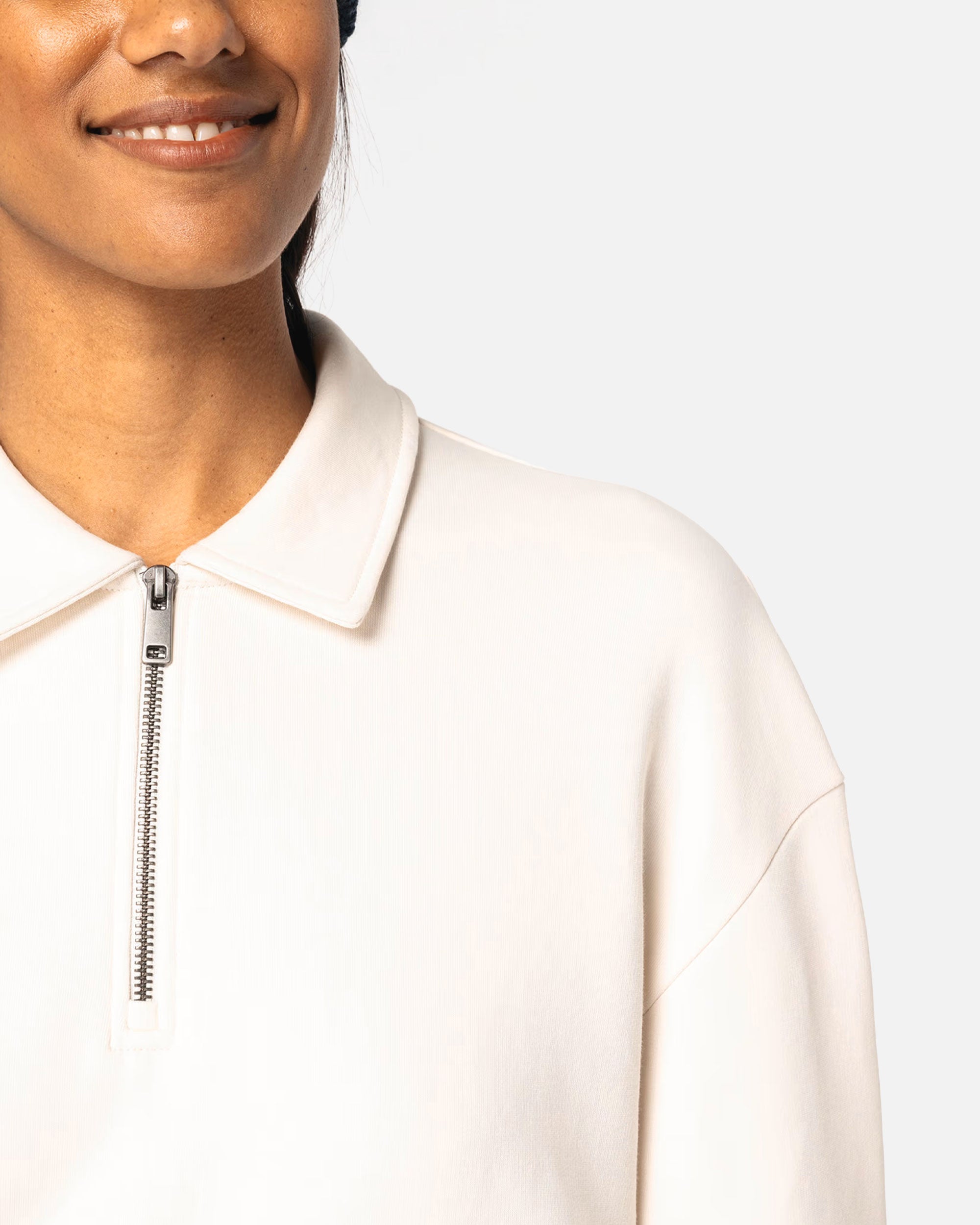 Unisex 1/4 Zip Sweatshirt mit Polokragen von VIVID