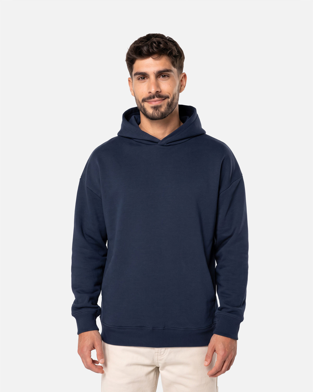 Schweres Übergroßes Unisex Kapuzensweatshirt Navy Blue von VIVID
