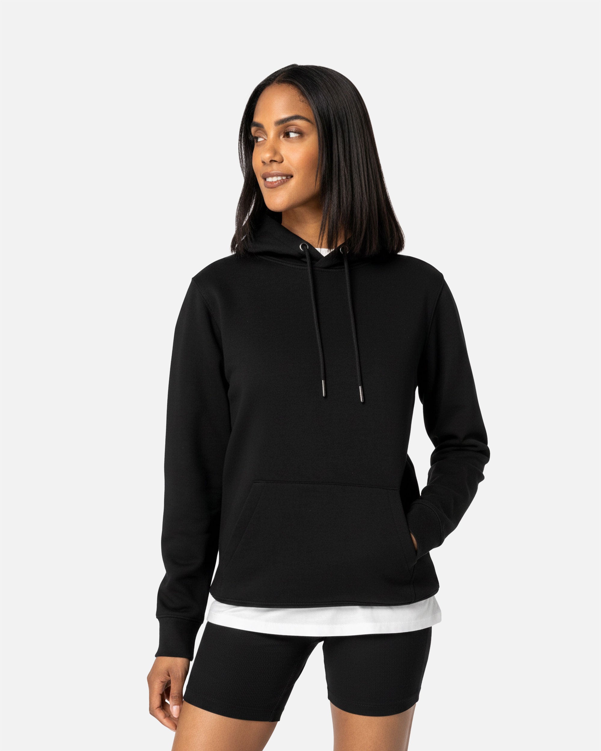 Klassisches Unisex Kapuzensweatshirt Black von VIVID