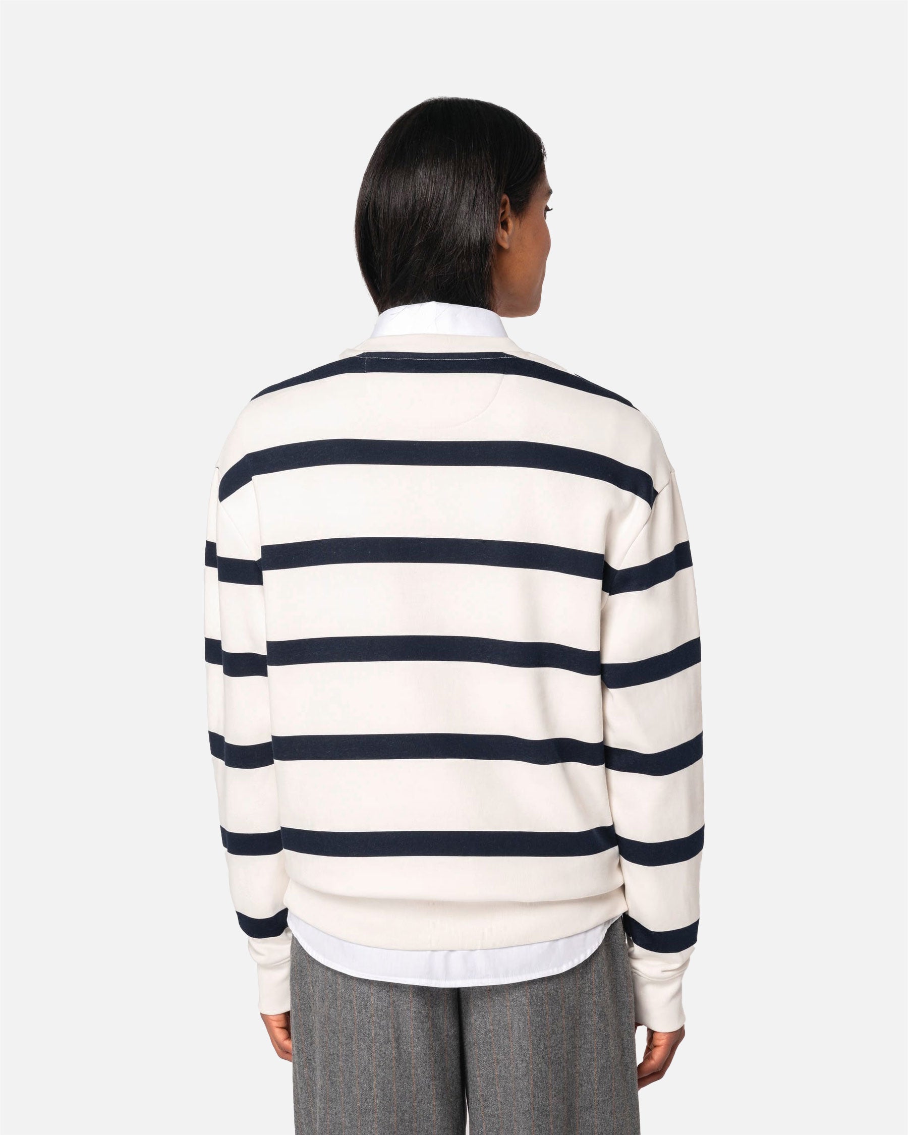 Unisex Sweatshirt mit Marinestreifen von VIVID