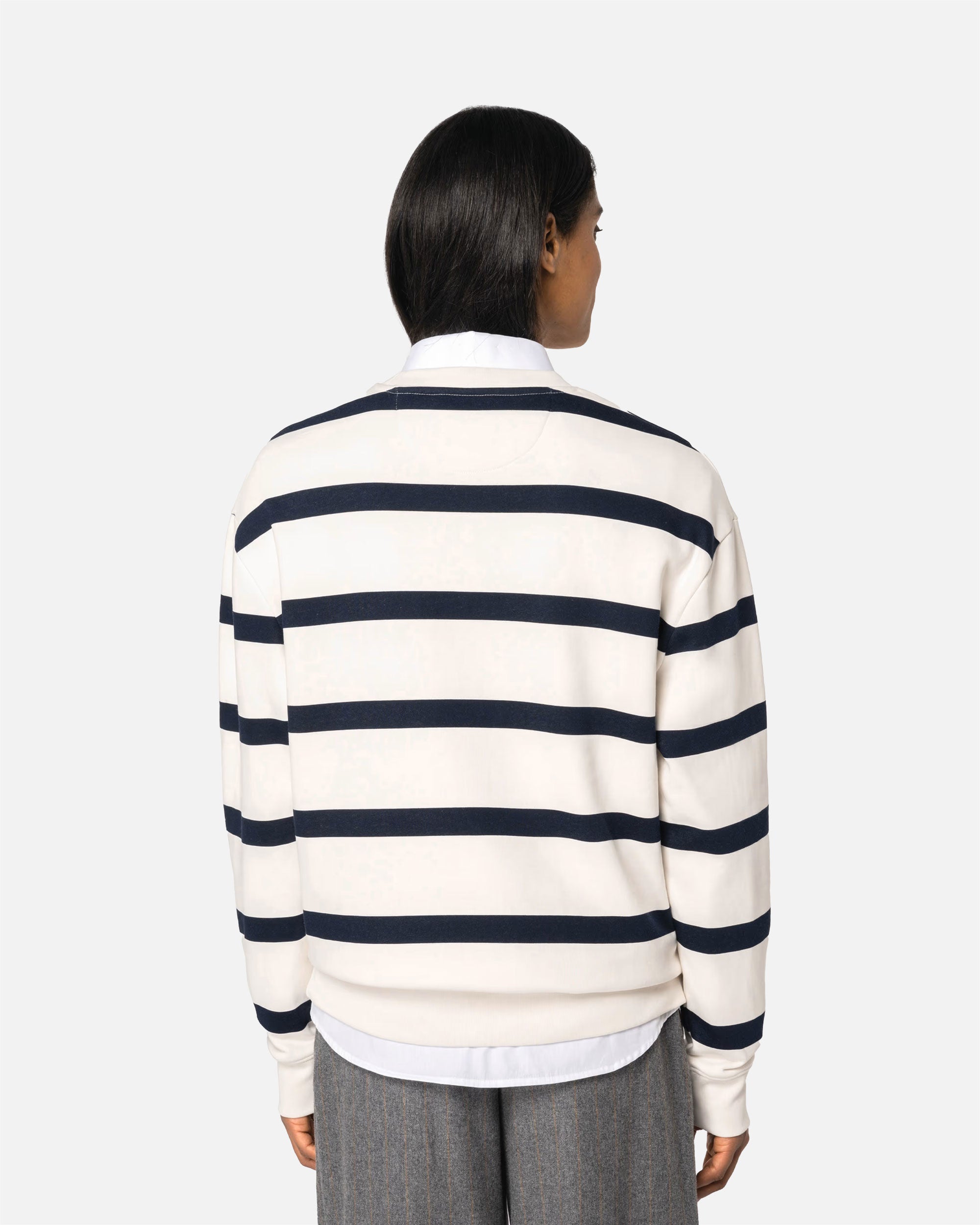 Unisex Sweatshirt mit Marinestreifen von VIVID