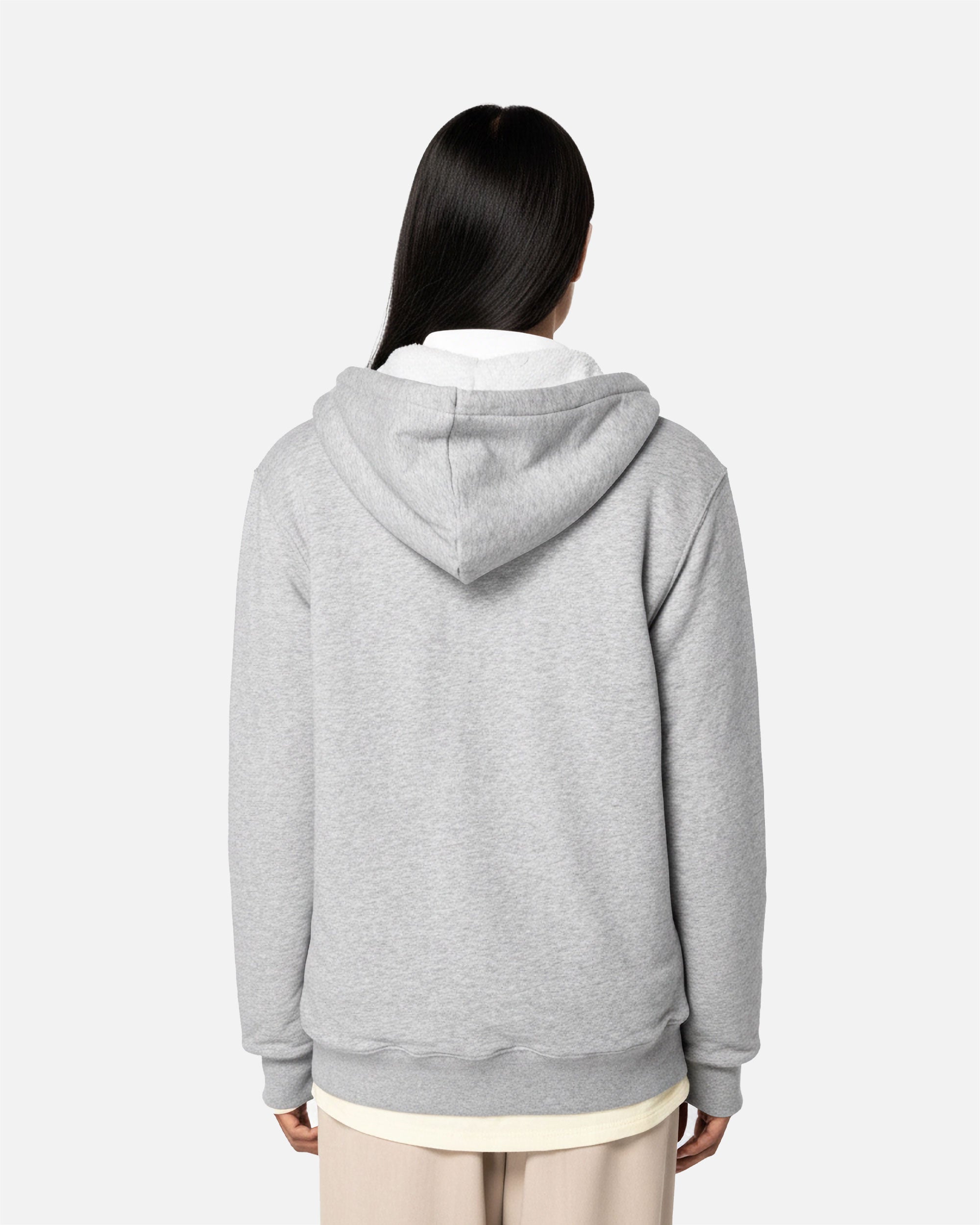 Schweres Unisex Zip Sweatshirt mit Sherpafutter von VIVID