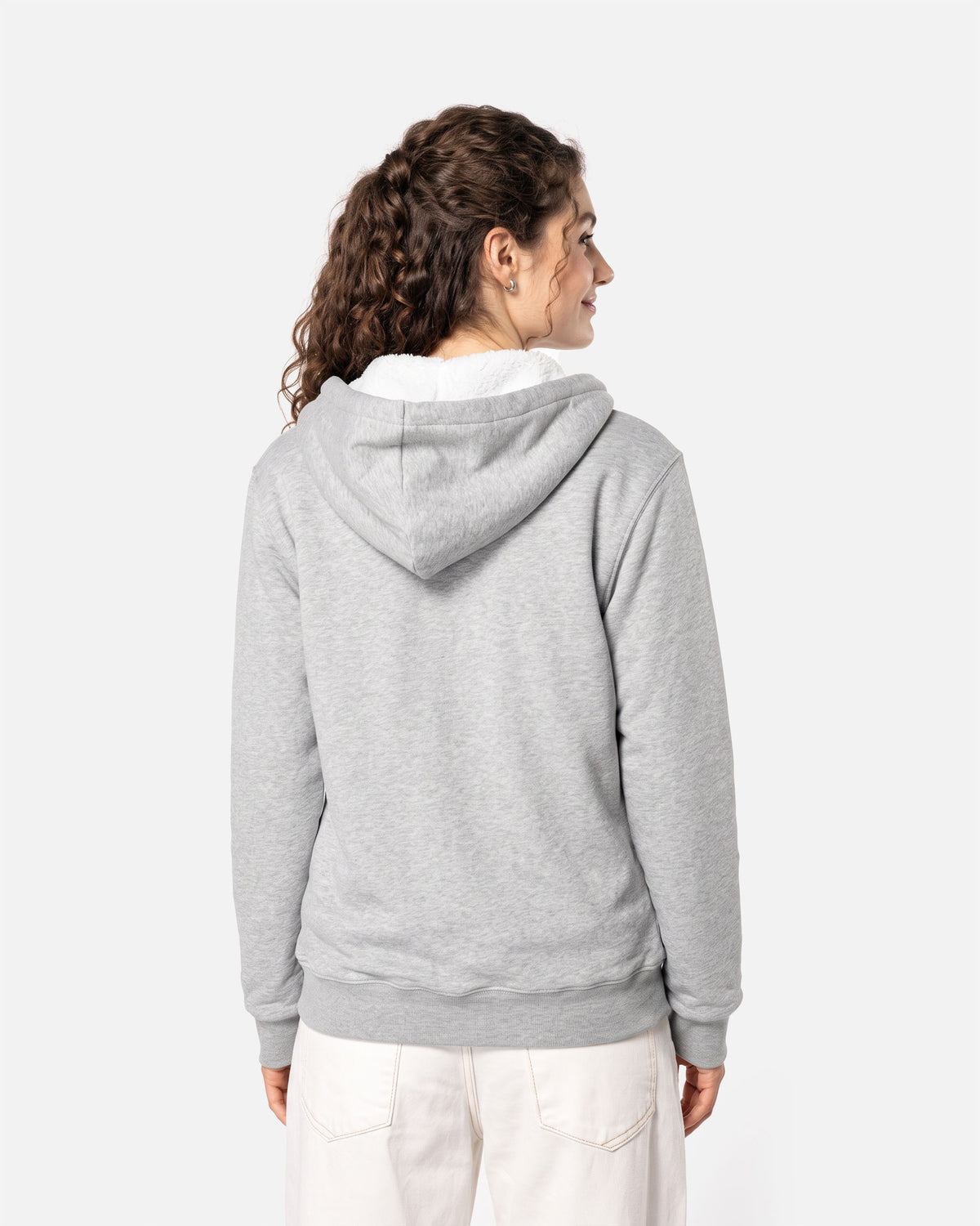 Schweres Unisex Zip Sweatshirt mit Sherpafutter von VIVID