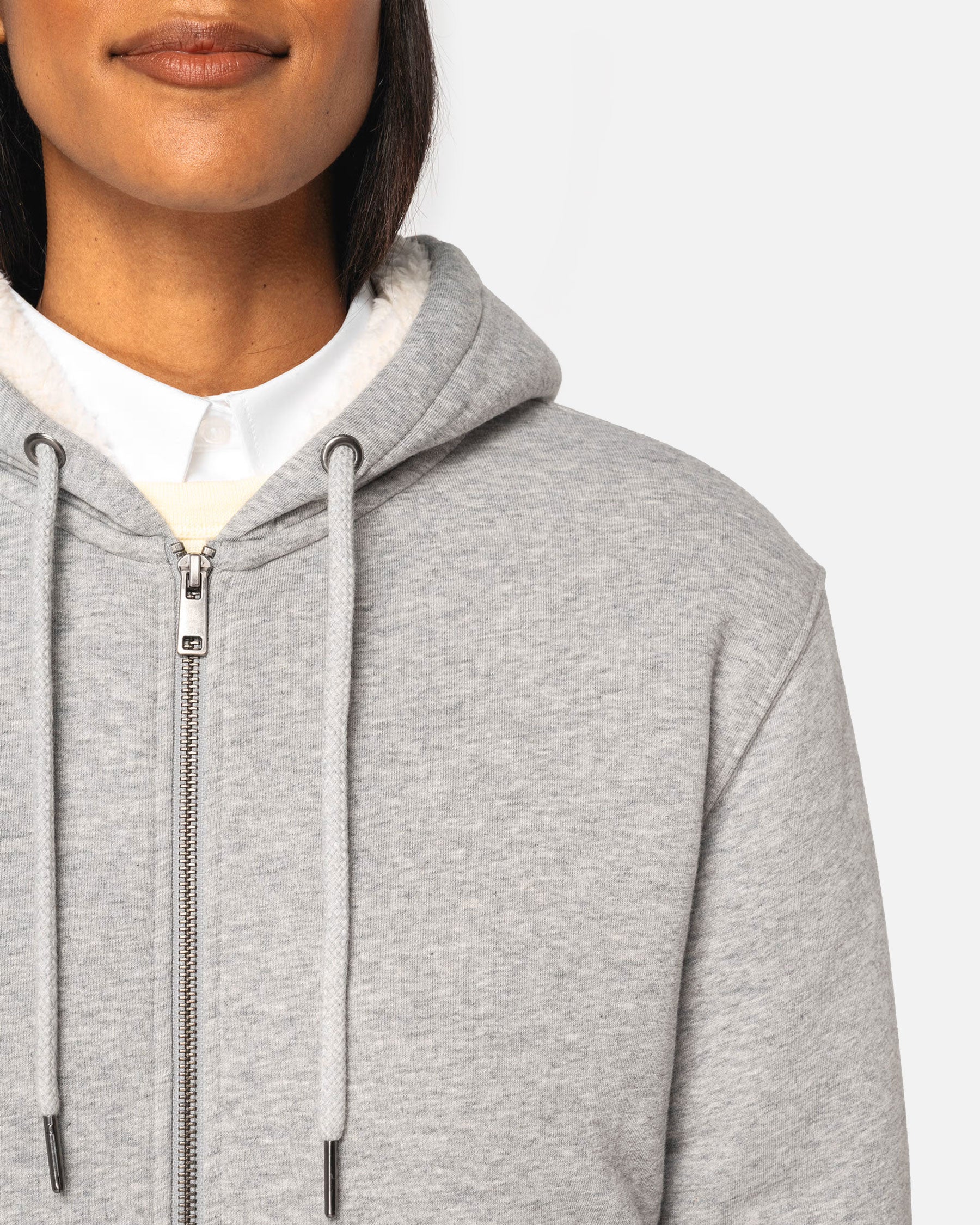 Schweres Unisex Zip Sweatshirt mit Sherpafutter von VIVID