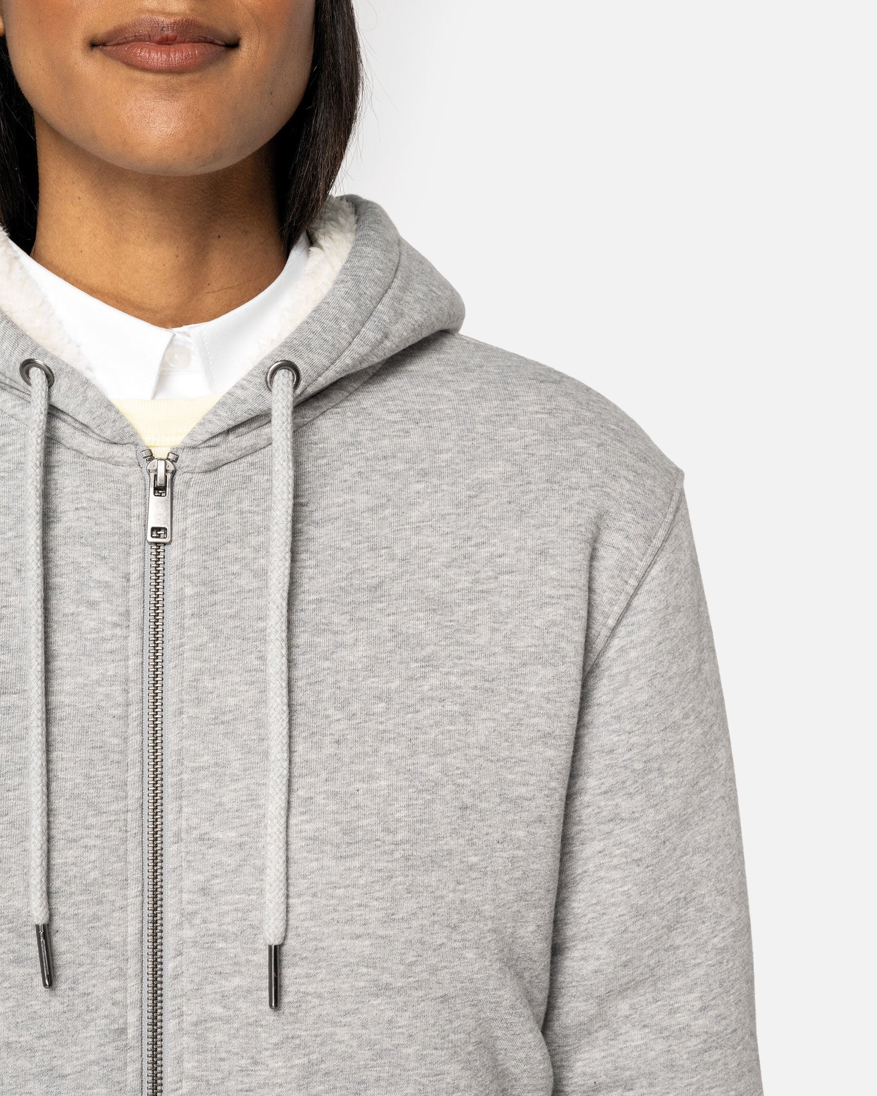 Schweres Unisex Zip Sweatshirt mit Sherpafutter von VIVID