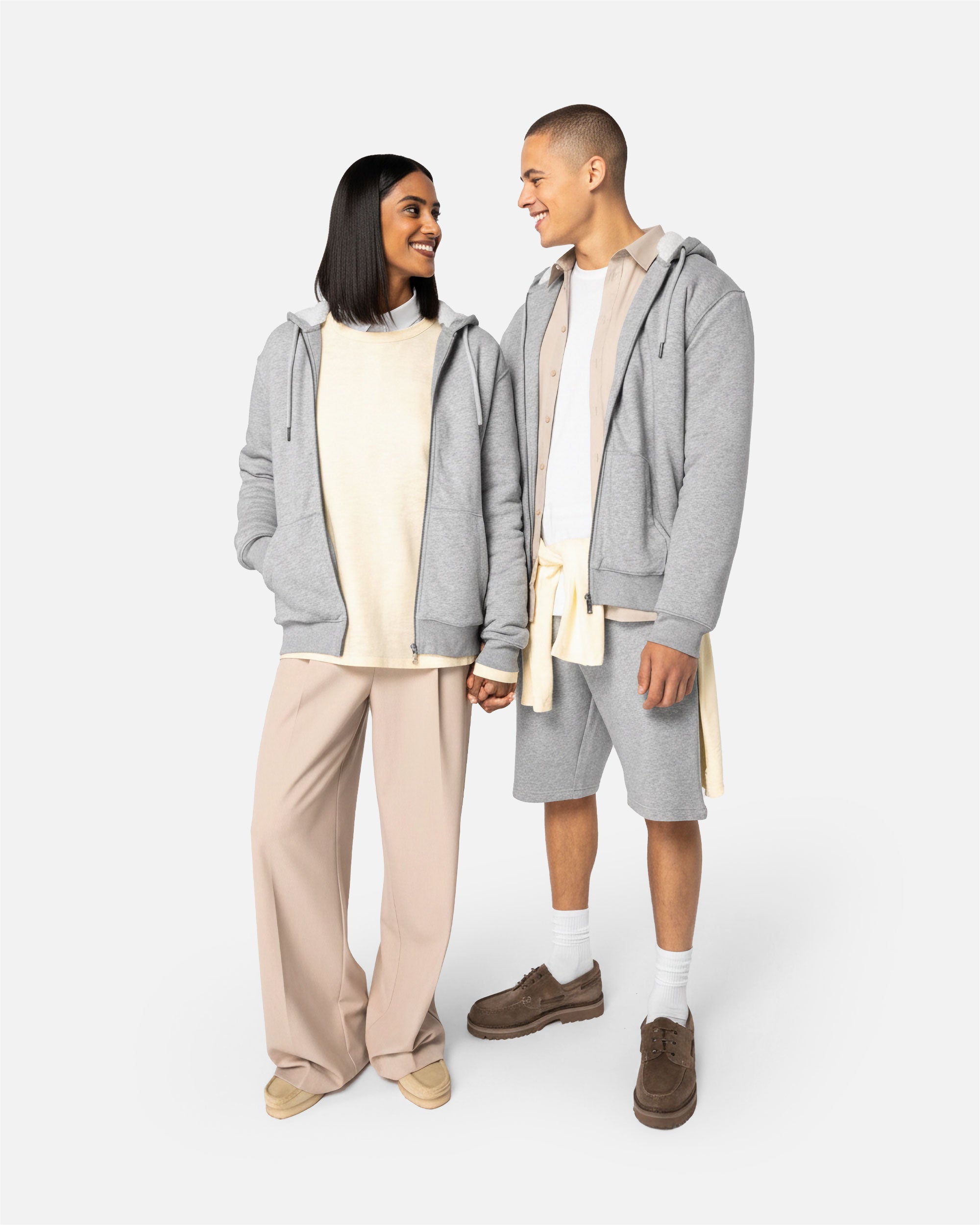 Schweres Unisex Zip Sweatshirt mit Sherpafutter von VIVID