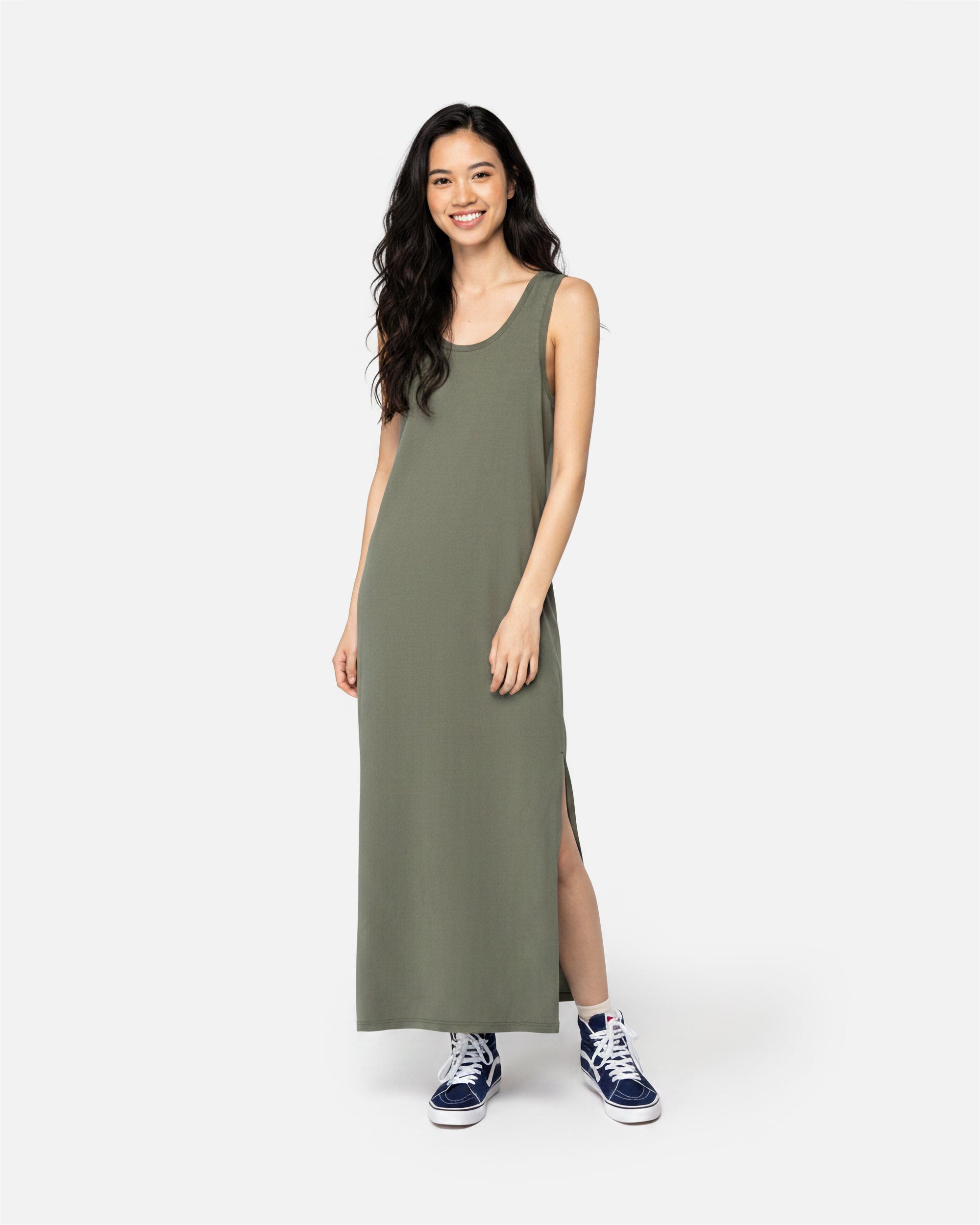Ausgewaschenes Damen Jersey-Kleid
