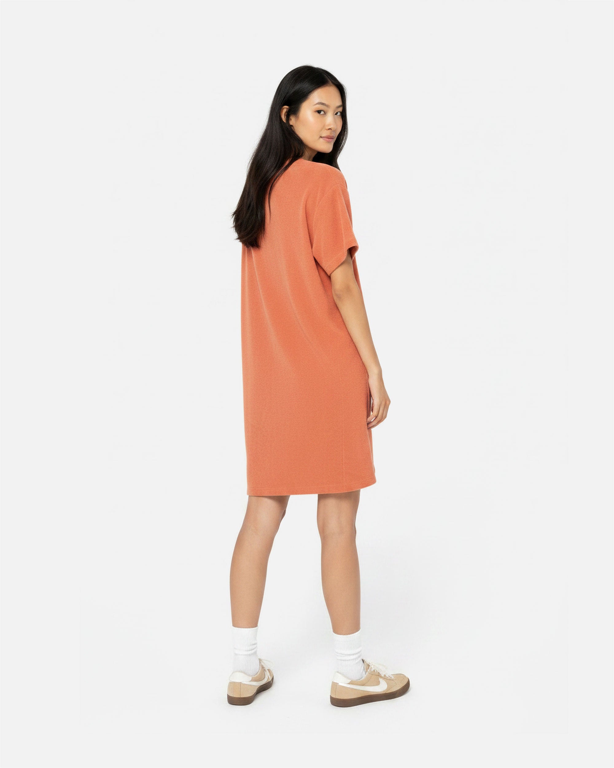 Damen Frottee Kleid überschnittener Schulterpartie von VIVID