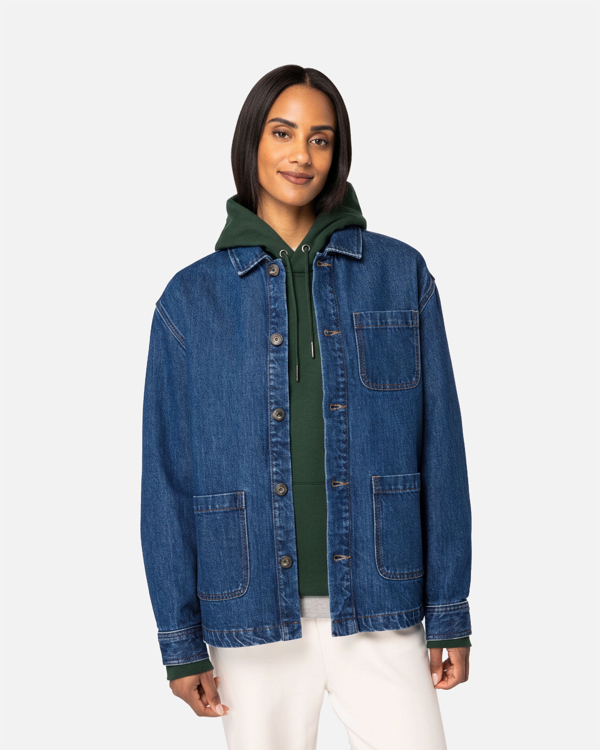 Unisex Jeansjacke mit überschnittenen Schultern Denim von VIVID