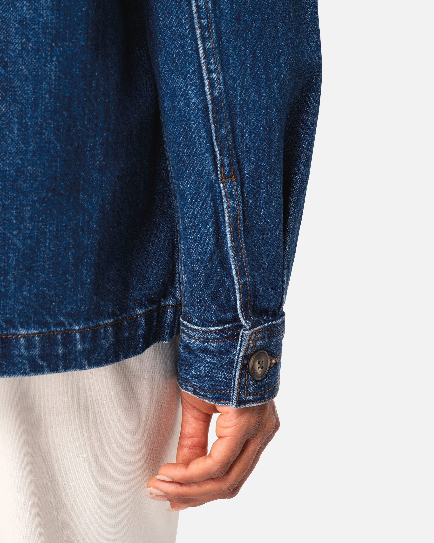 Unisex Jeansjacke mit überschnittenen Schultern von VIVID