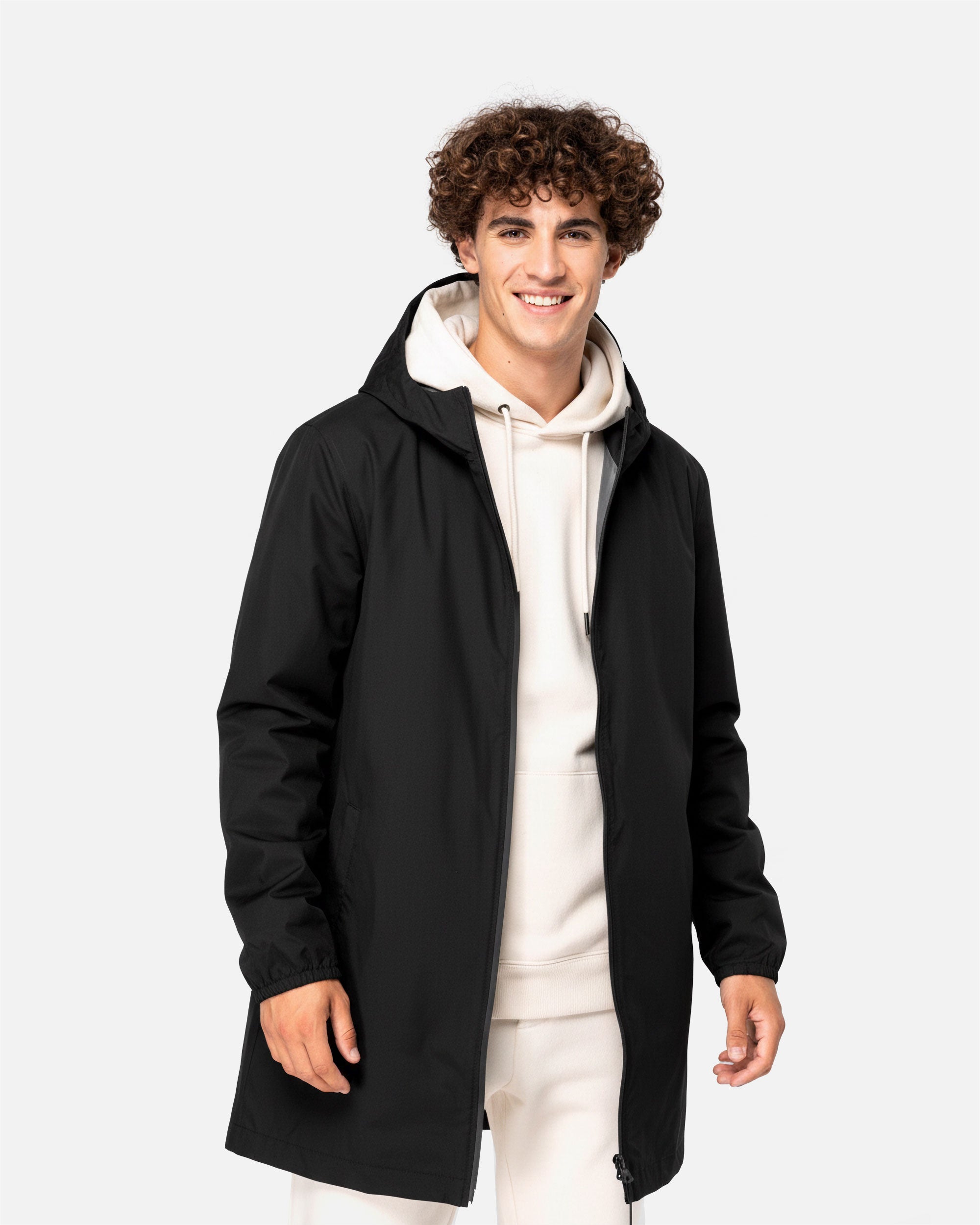 Wasserdichte Unisex Jacke mit Kapuze Black von VIVID