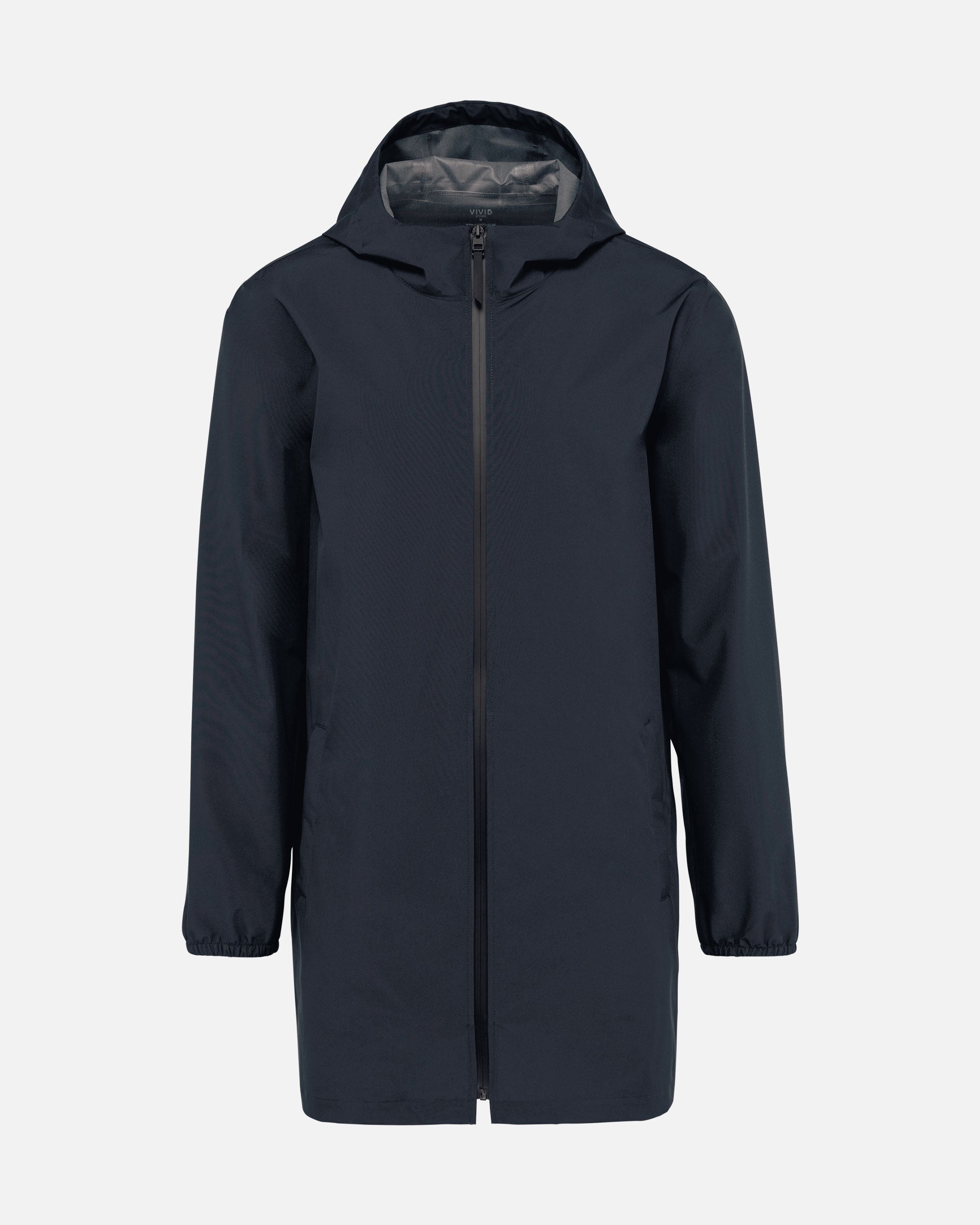 Wasserdichte Unisex Jacke mit Kapuze Navy Blue von VIVID