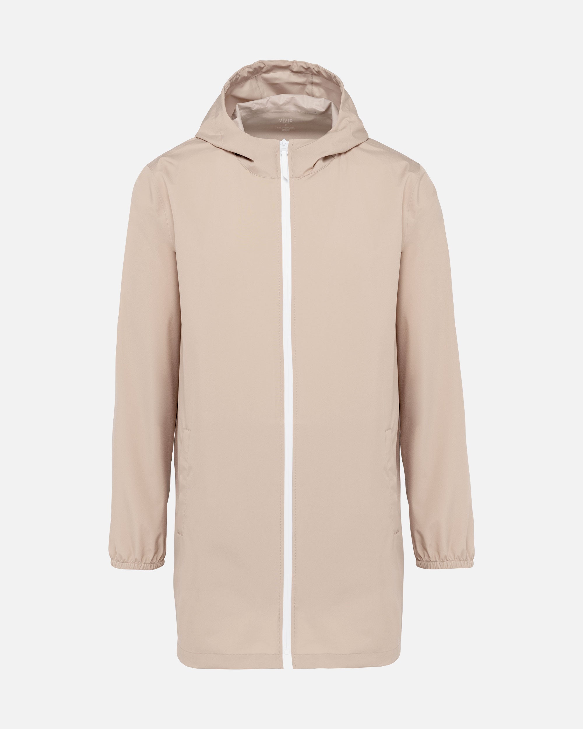 Wasserdichte Unisex Jacke mit Kapuze Desert Sand von VIVID