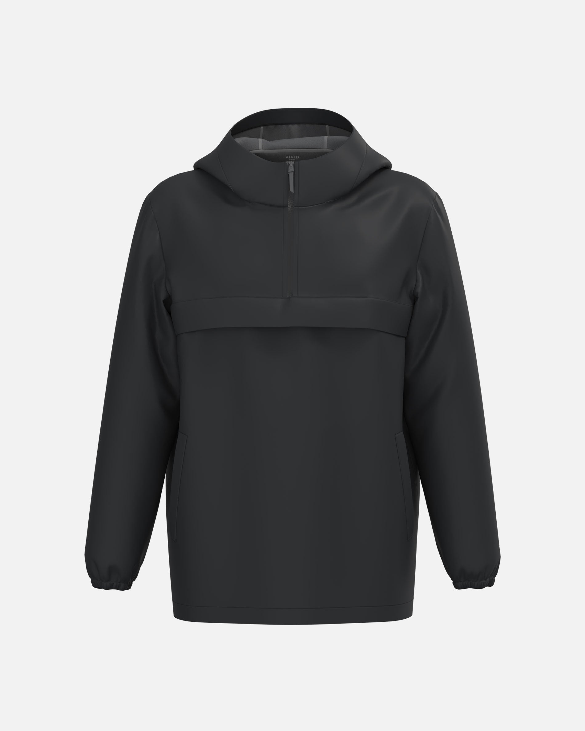 Wasserdichte Unisex Windjacke mit Kapuze Black von VIVID