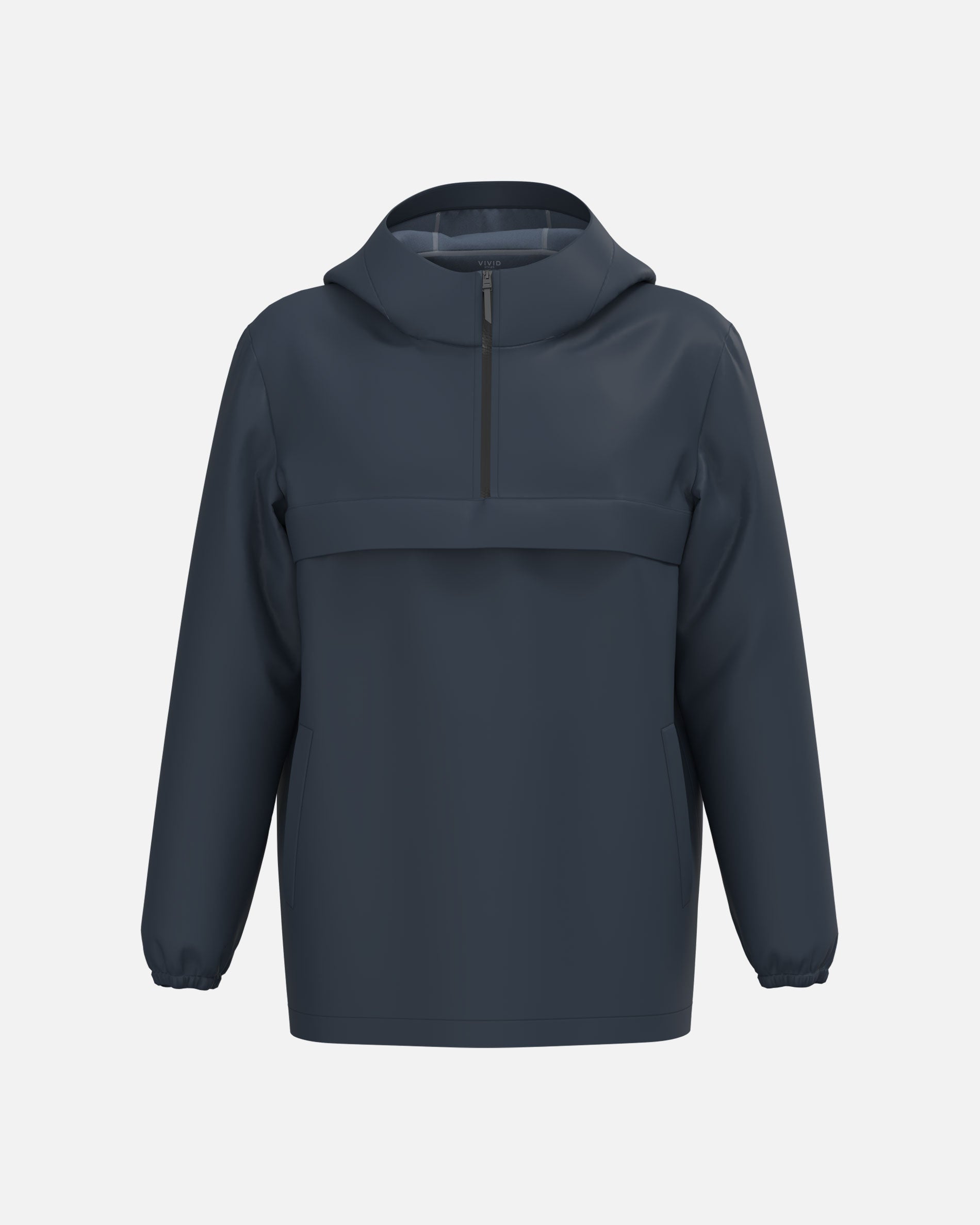 Wasserdichte Unisex Windjacke mit Kapuze Navy Blue von VIVID