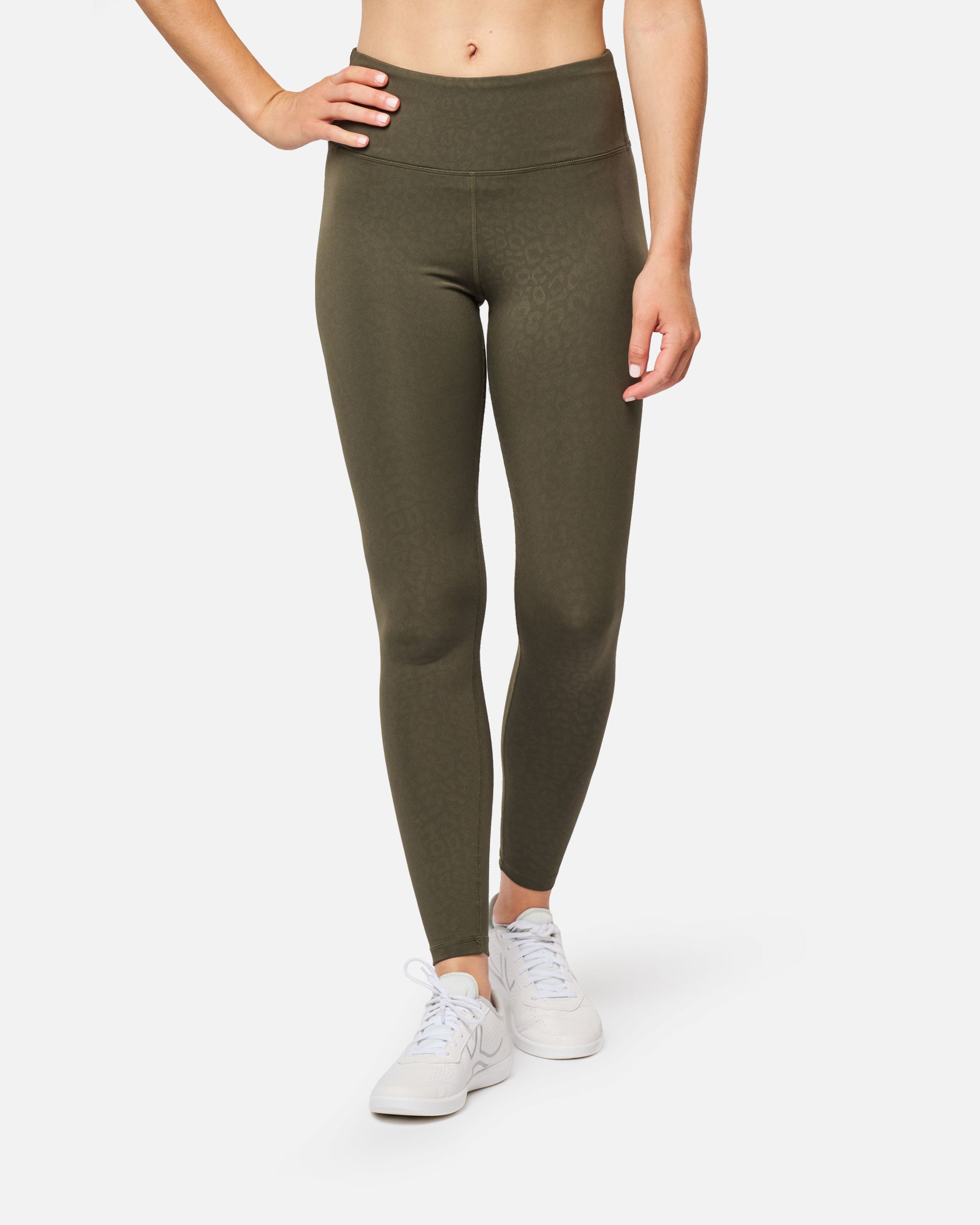 Damen Leggings mit Leoparden Muster Olive Leopard von VIVID