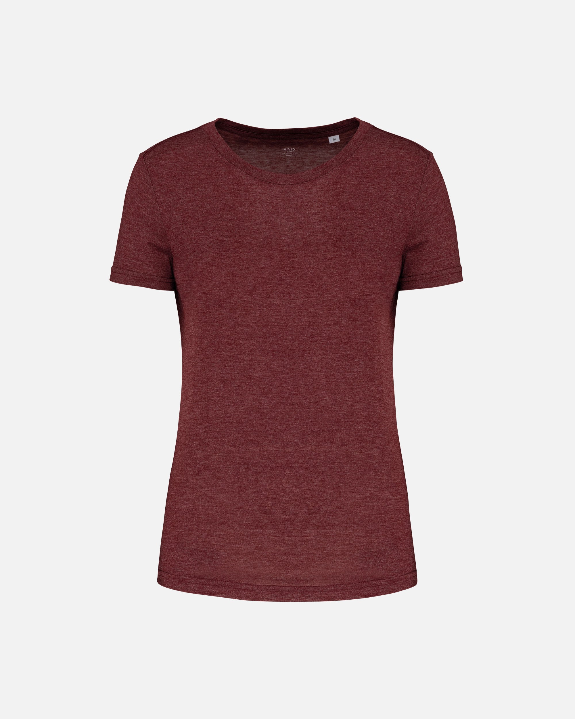 Damen Triblend Sport T-Shirt Burgundy Heather von VIVID