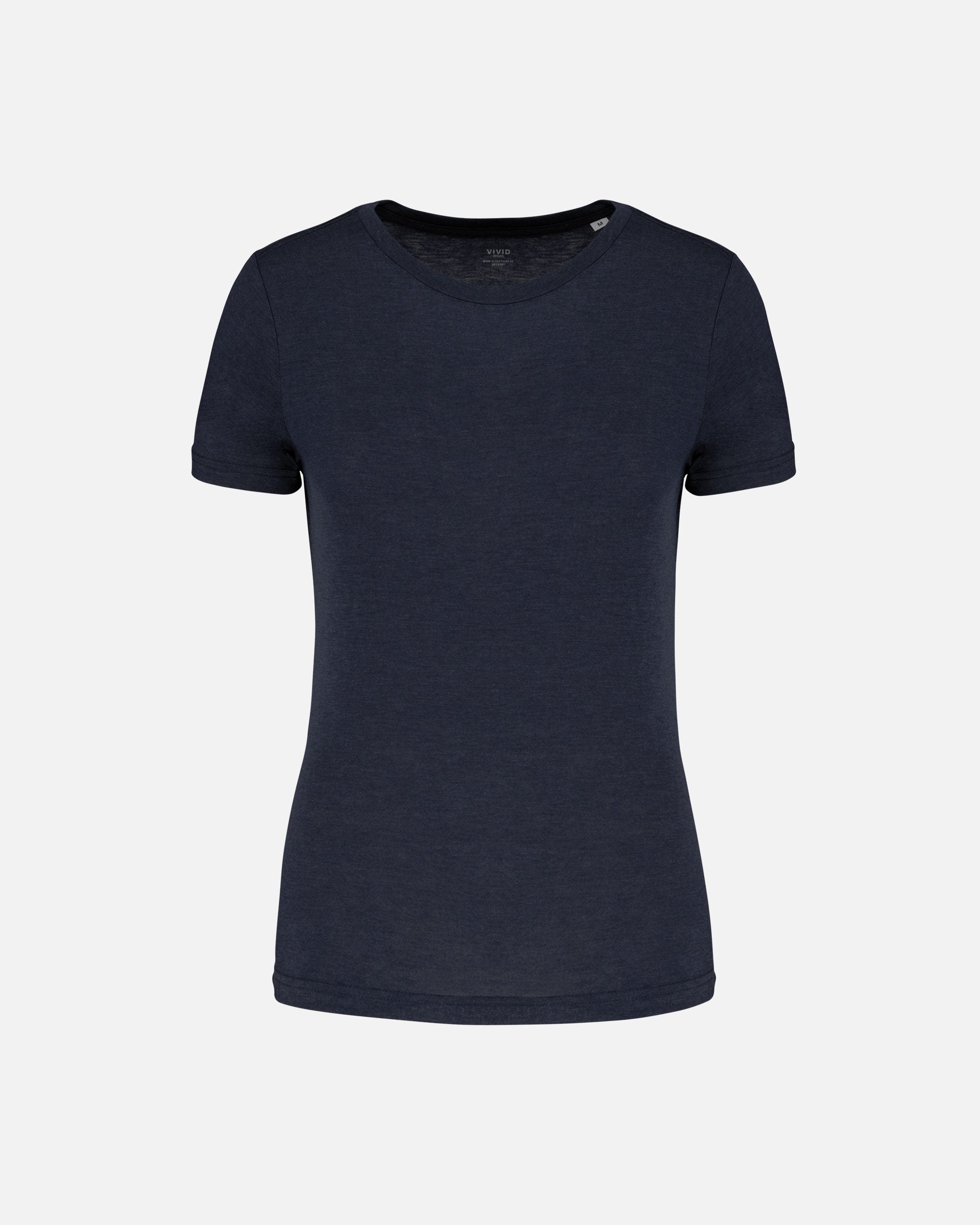 Damen Triblend Sport T-Shirt Navy Blue Heather von VIVID