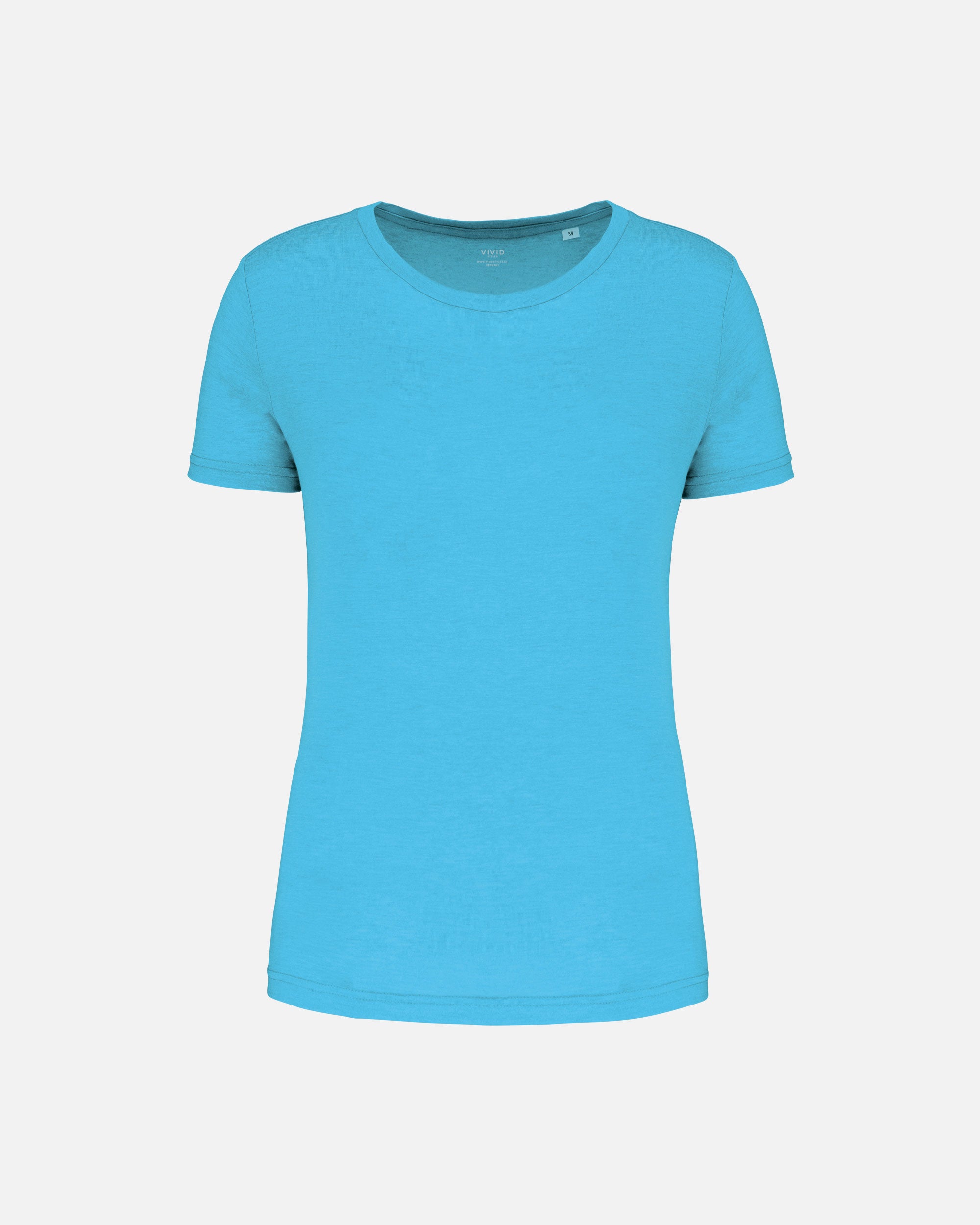 Damen Triblend Sport T-Shirt Turquoise Blue Heather von VIVID