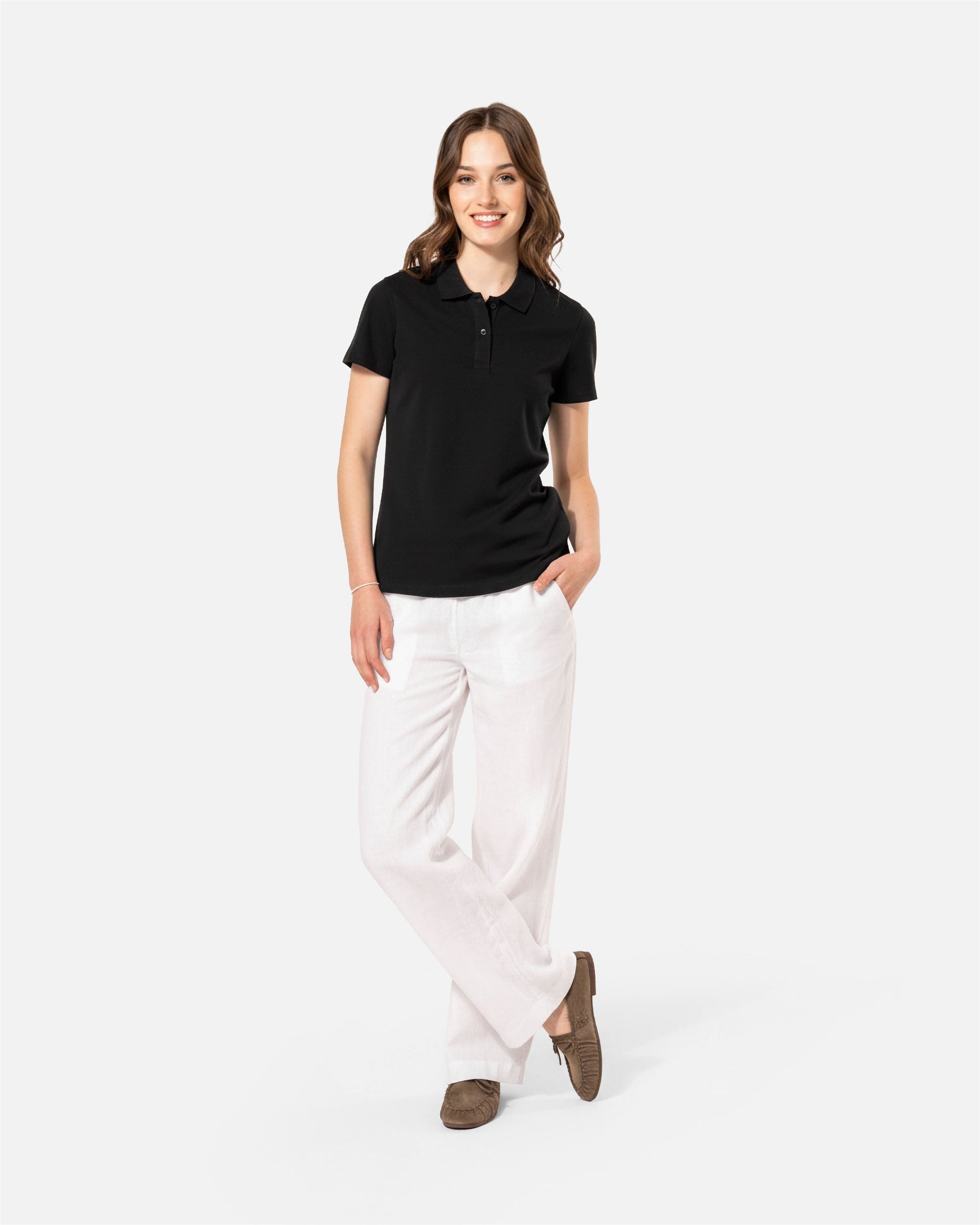 Damen Supima Piqué Polo T-Shirt von VIVID