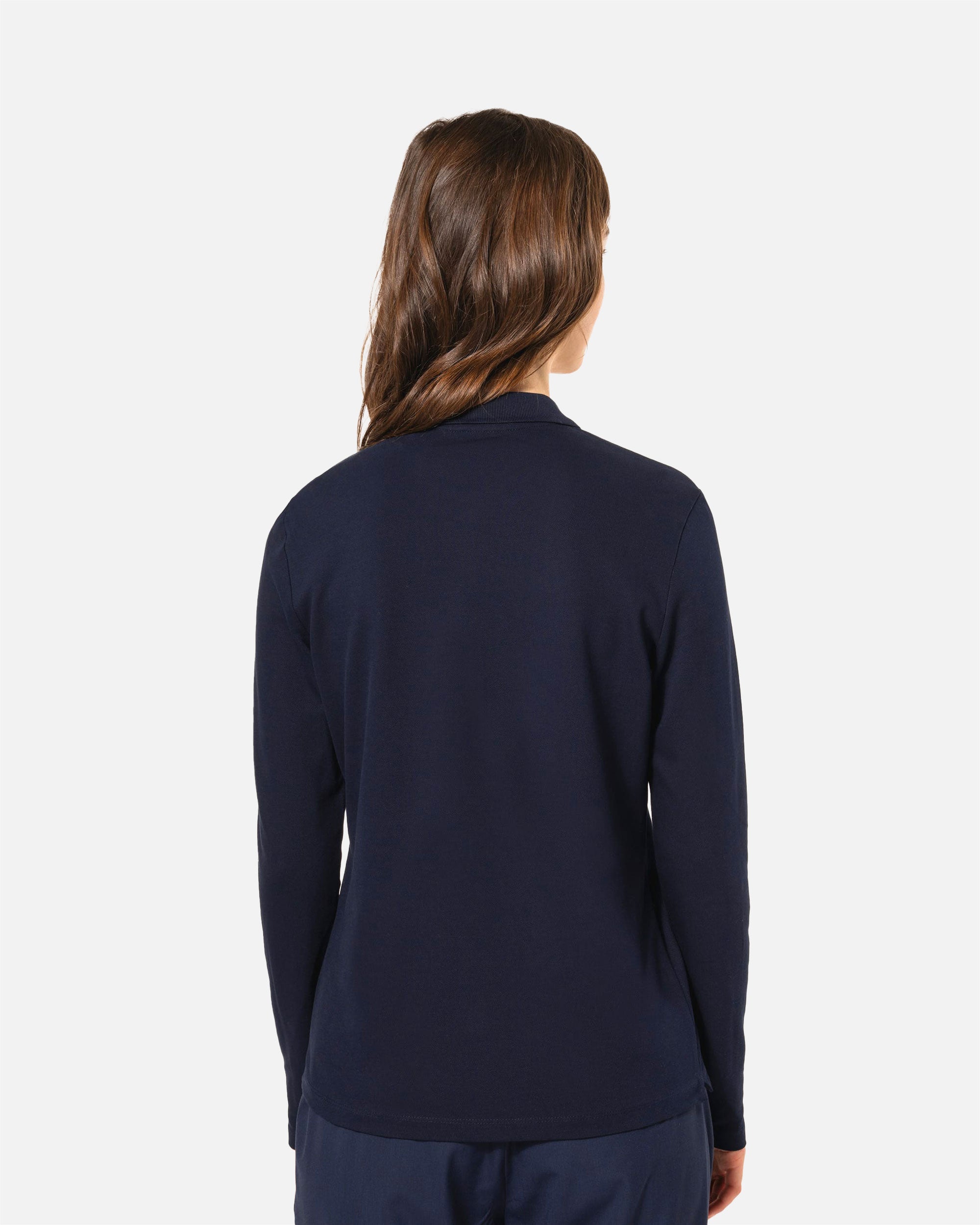 Damen Supima Piqué Polo Langarmshirt von VIVID