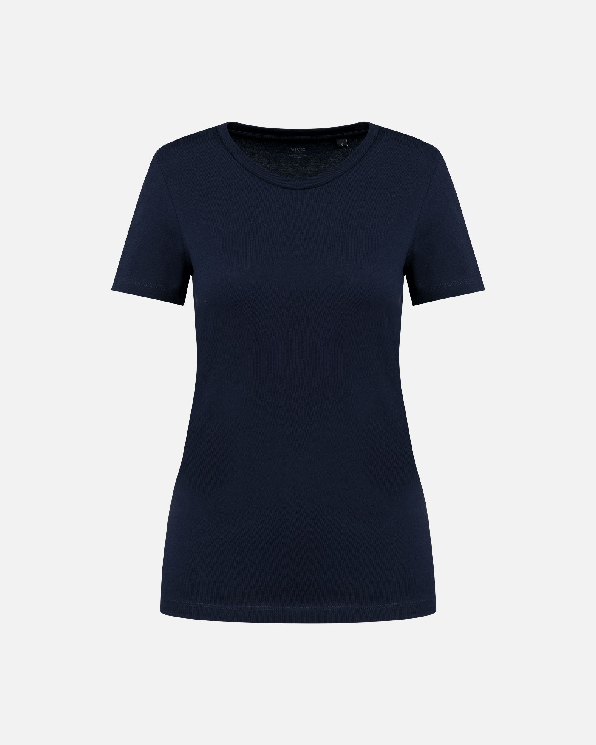 Damen Supima T-Shirt Navy Blue von VIVID
