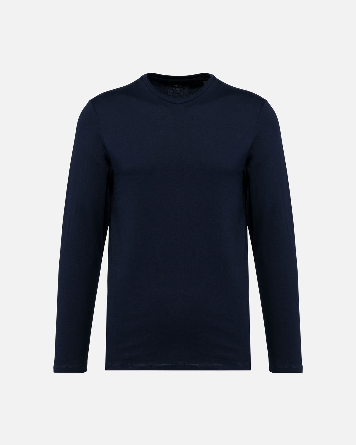 Herren Supima Langarmshirt Navy Blue von VIVID