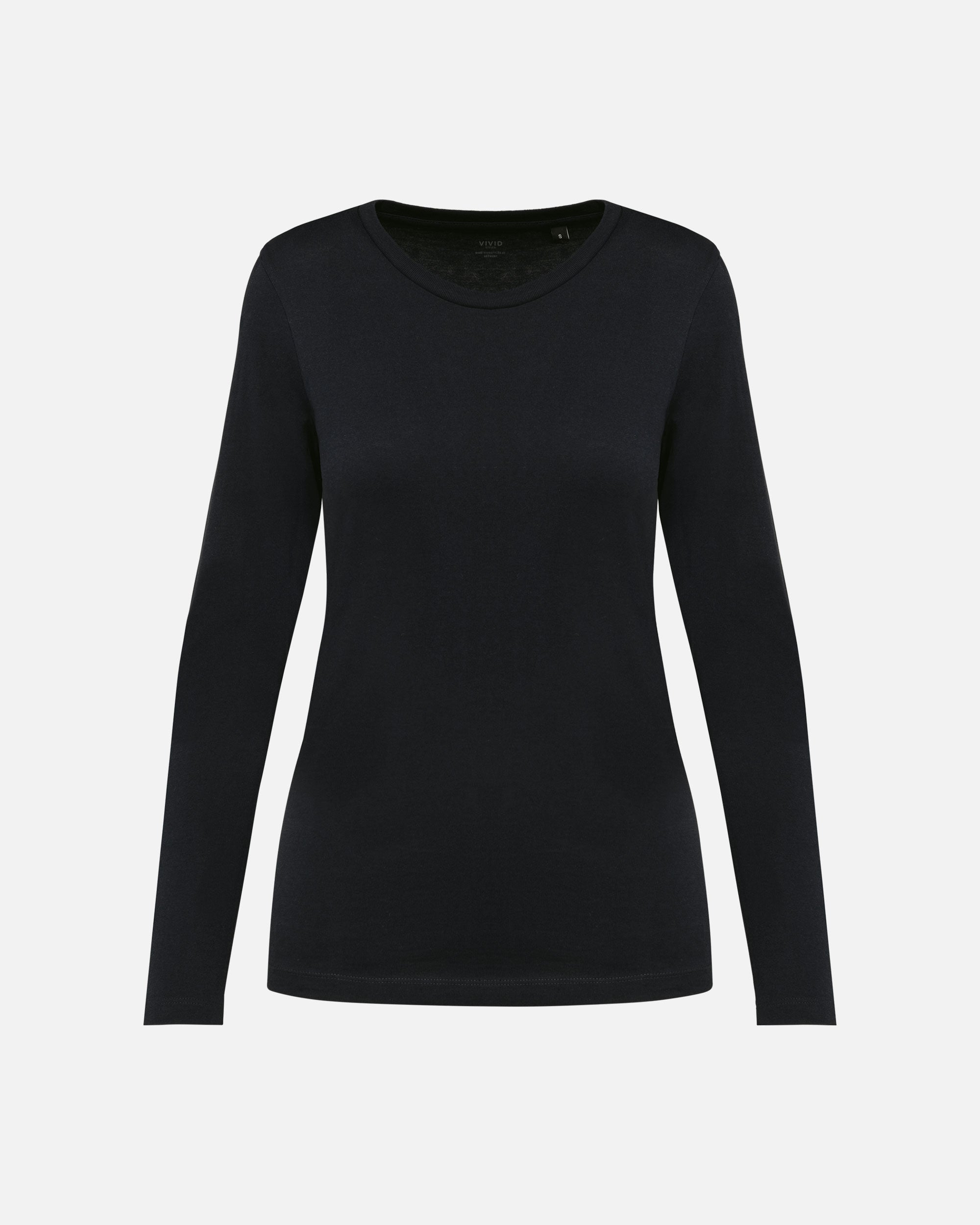 Damen Supima Langarmshirt Black von VIVID