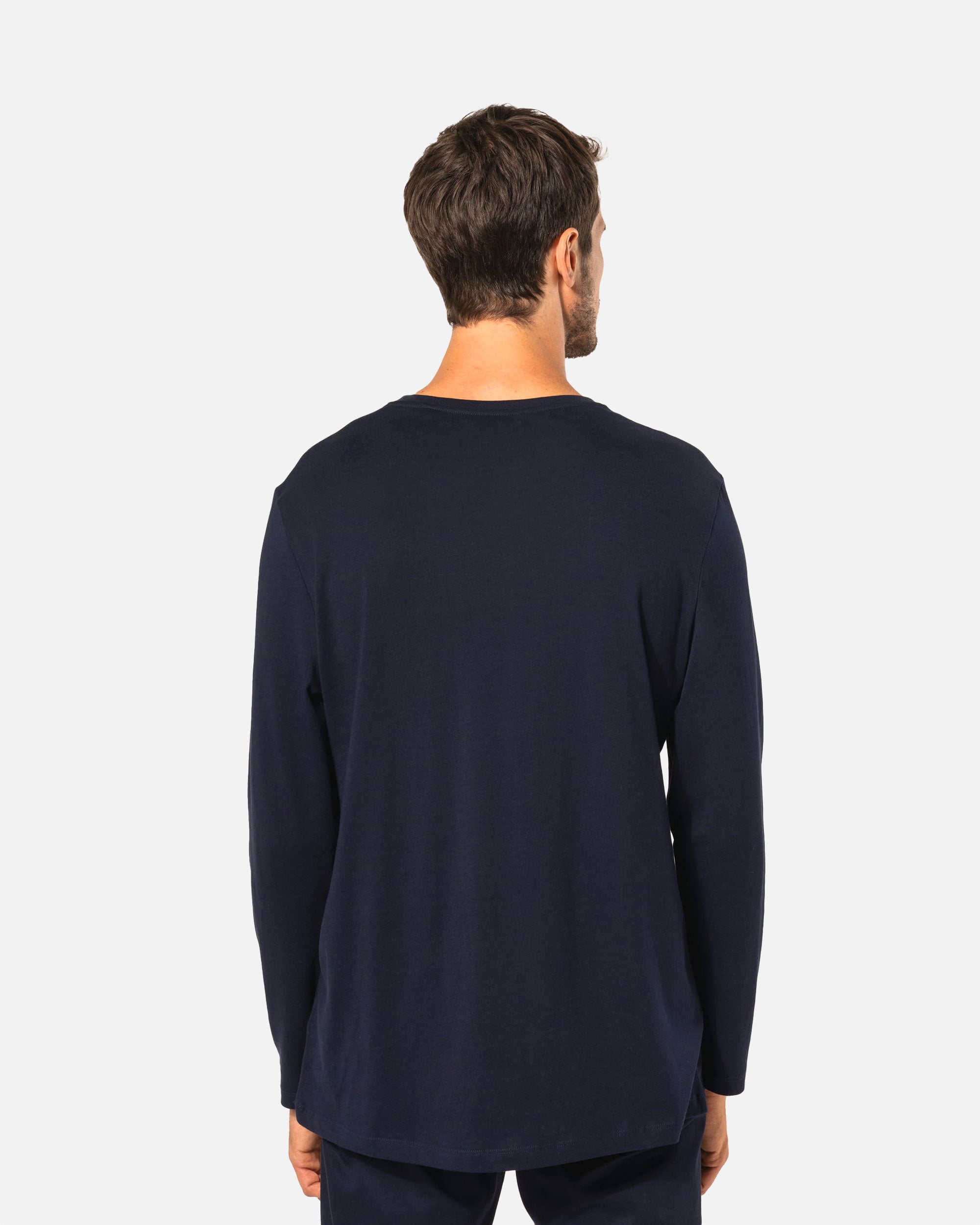 Herren Supima Langarmshirt mit V-Ausschnitt von VIVID