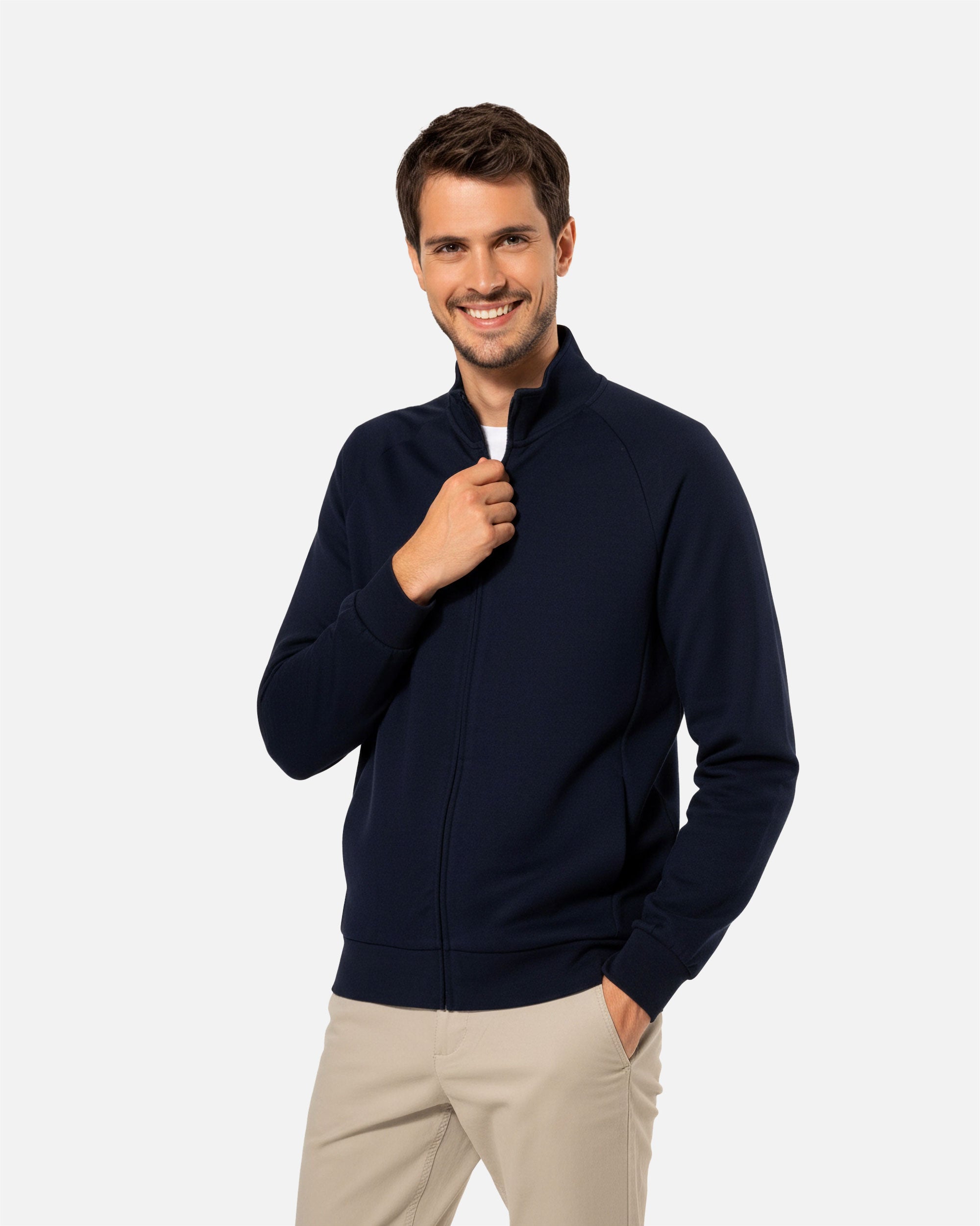 Herren Sweatshirt Jacke Navy Blue von VIVID